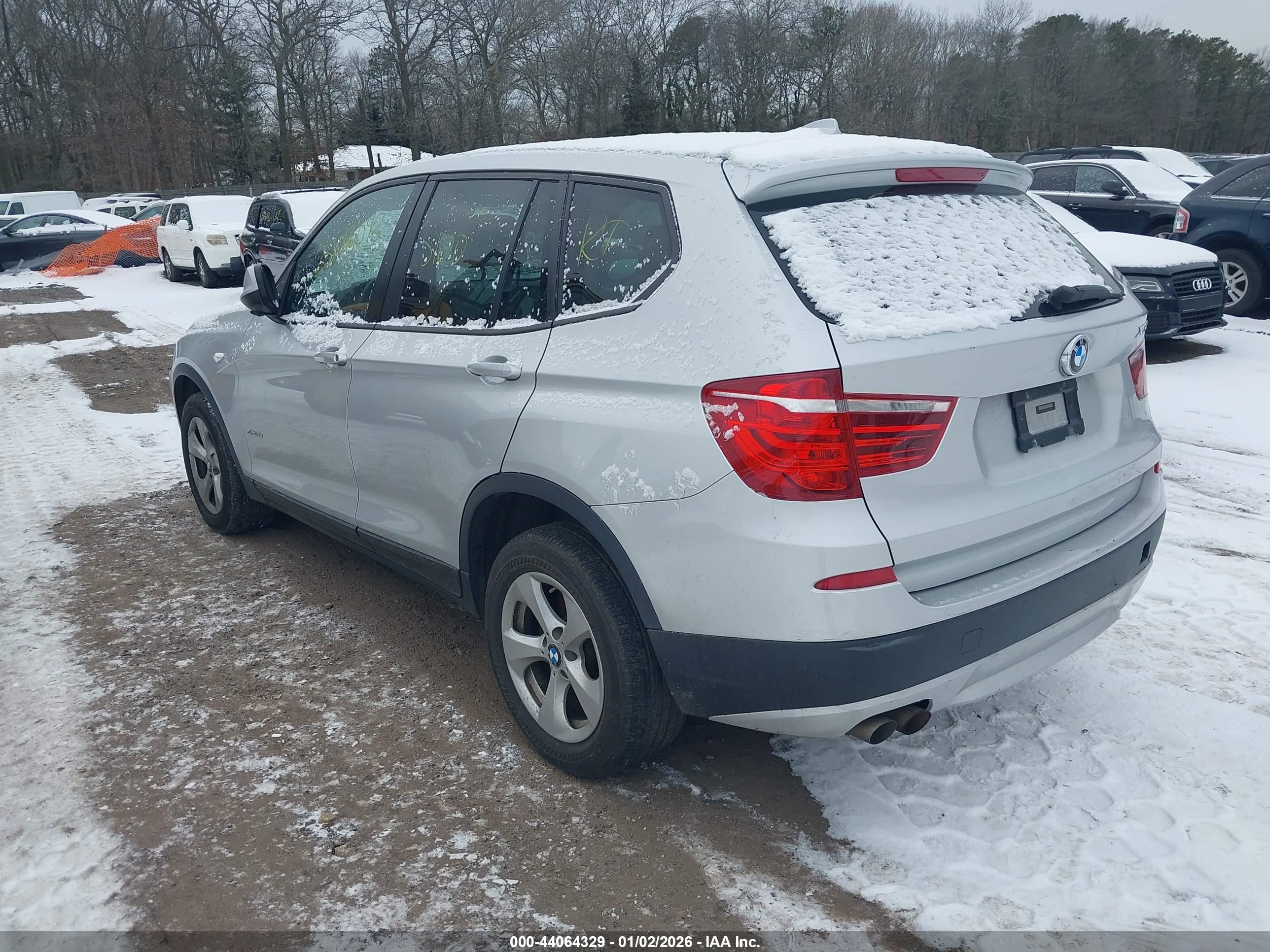 2011 Bmw X3 Xdrive28i Silver vin: 5UXWX5C50BL715497