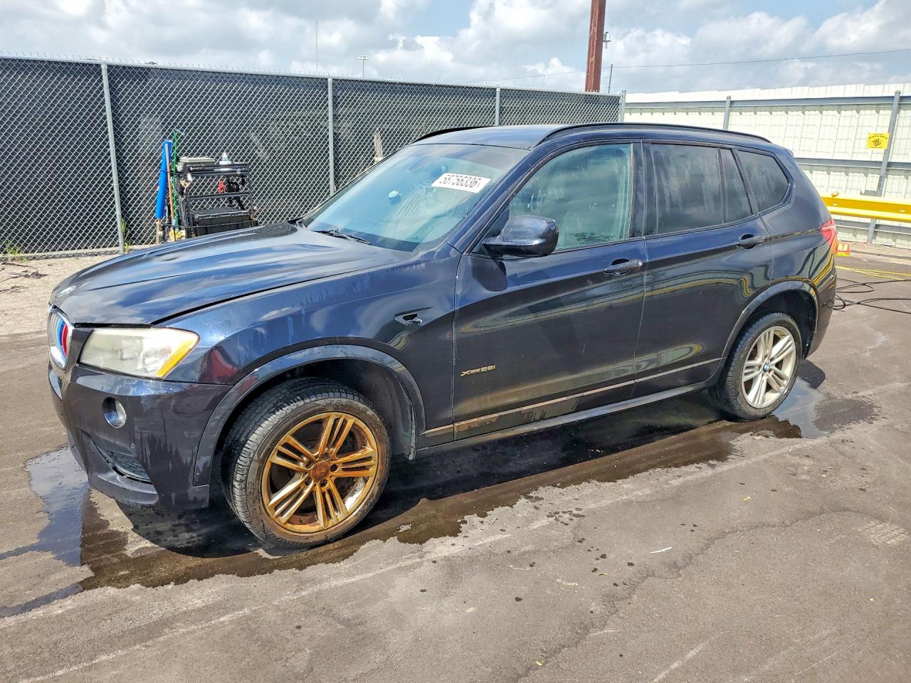 2012 Bmw X3 Xdrive28i Black vin: 5UXWX5C50CL718191
