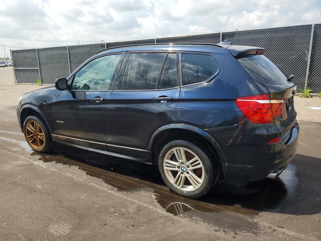 2012 Bmw X3 Xdrive28i Black vin: 5UXWX5C50CL718191