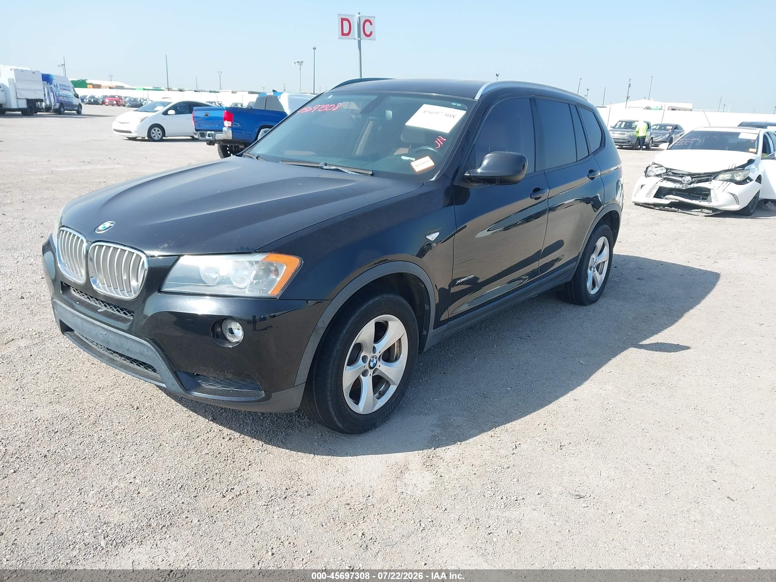 2012 Bmw X3 Xdrive28i Black vin: 5UXWX5C50CL728865