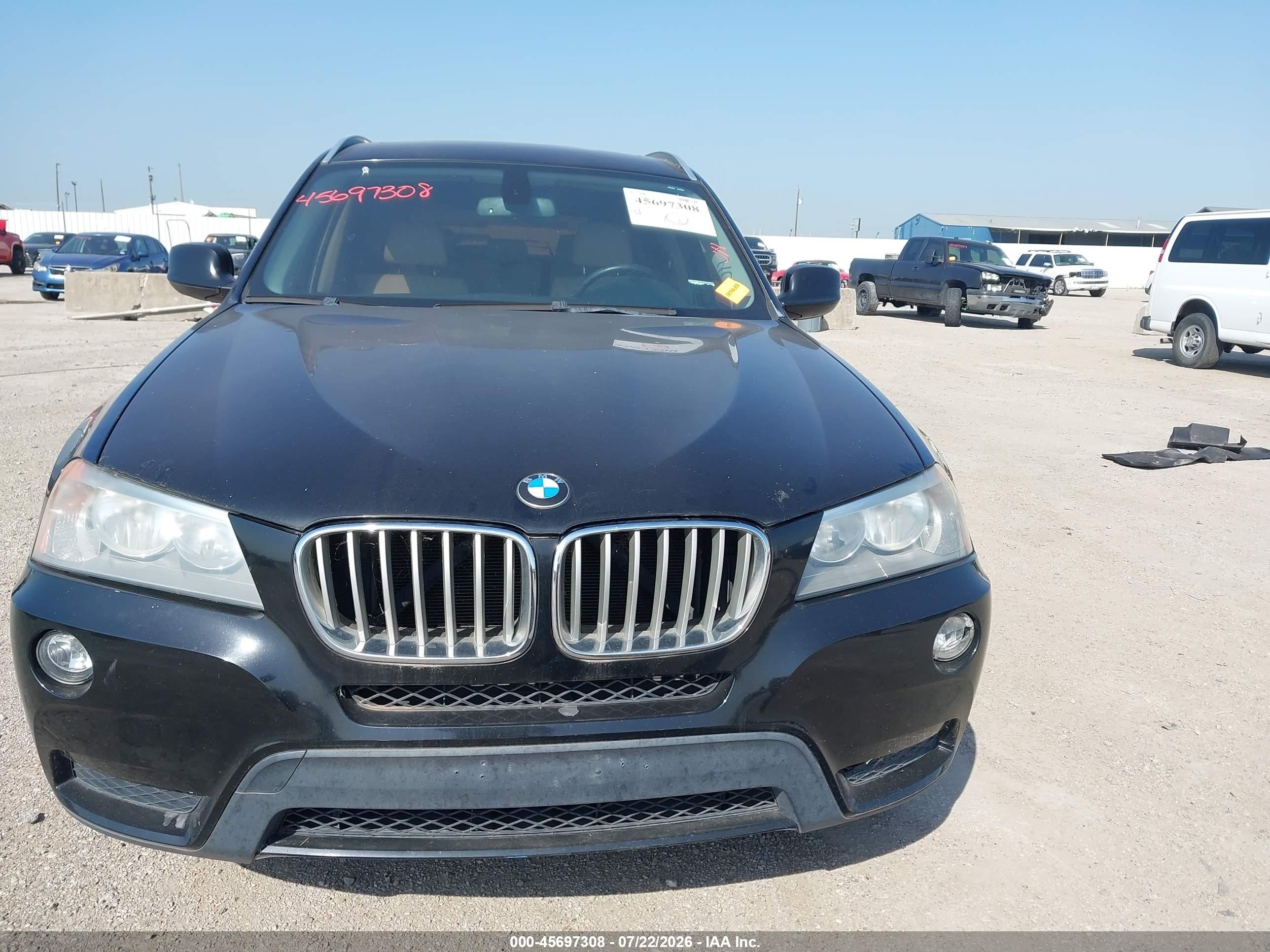 2012 Bmw X3 Xdrive28i Black vin: 5UXWX5C50CL728865