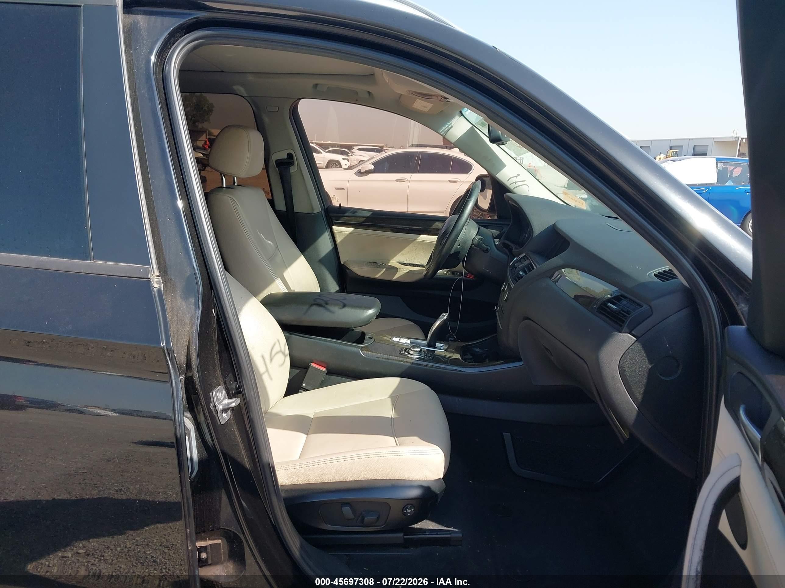 2012 Bmw X3 Xdrive28i Black vin: 5UXWX5C50CL728865