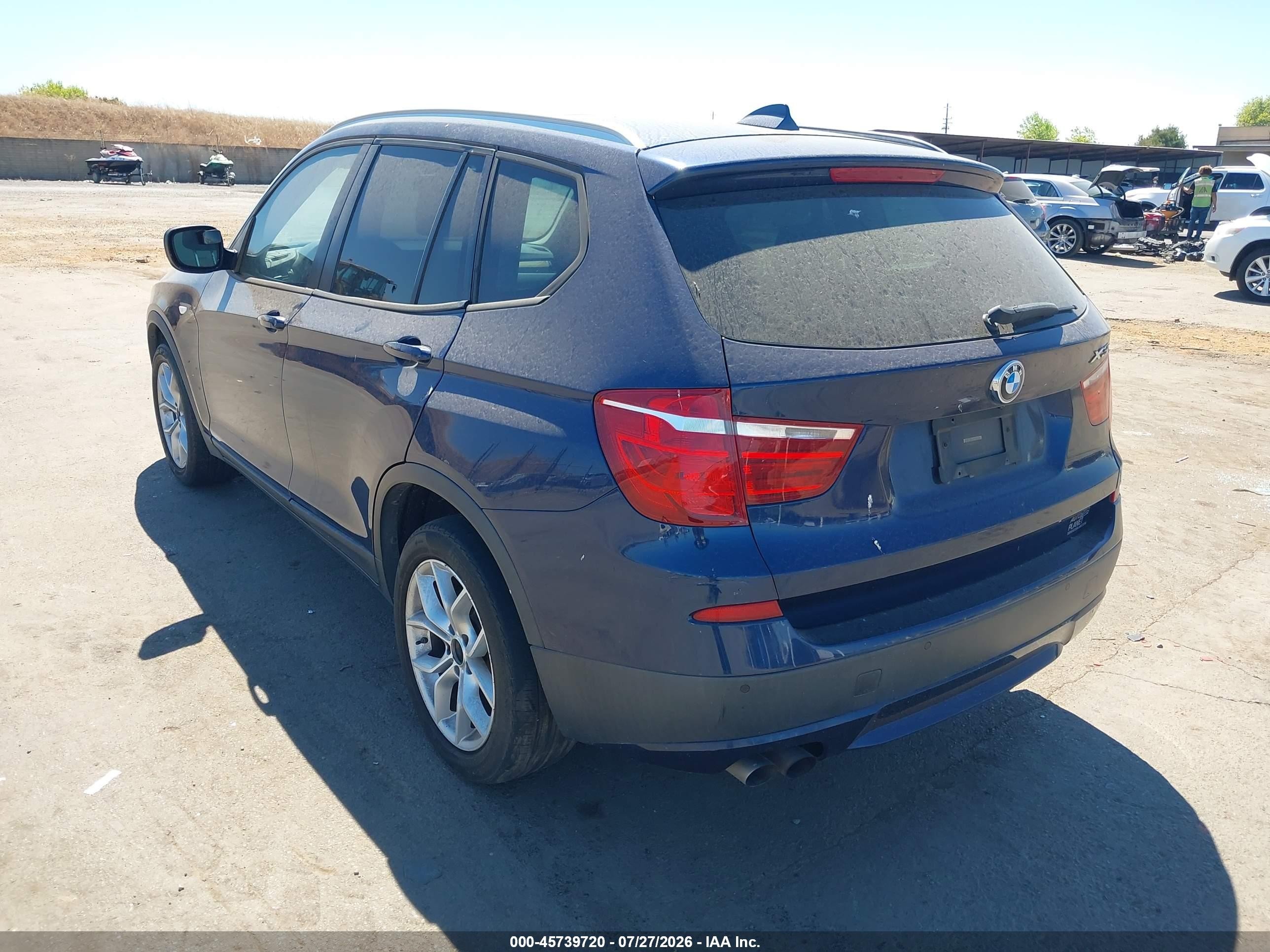2011 Bmw X3 Xdrive28i Blue vin: 5UXWX5C51BL701494