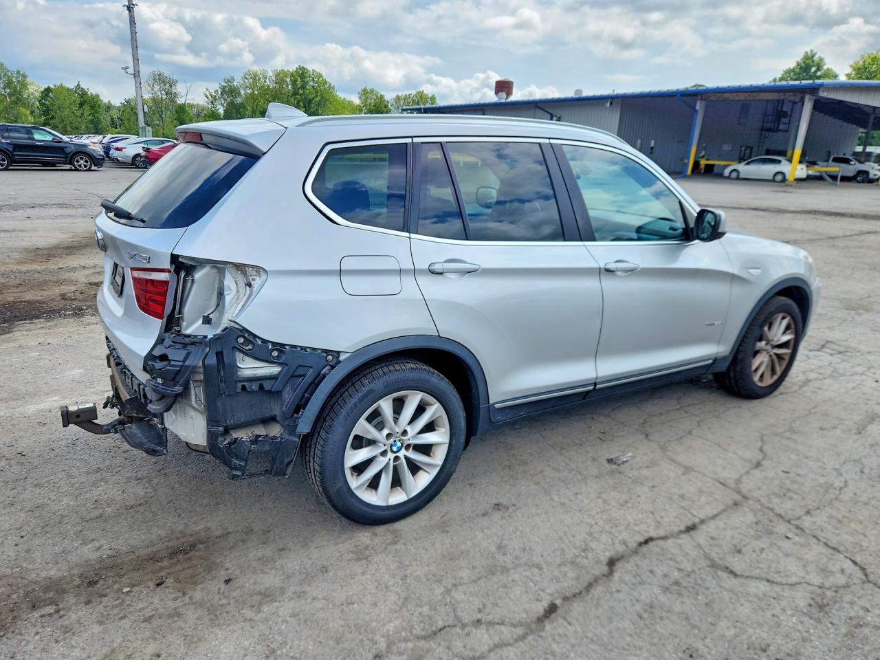 2011 Bmw X3 Xdrive28i Silver vin: 5UXWX5C51BL704346