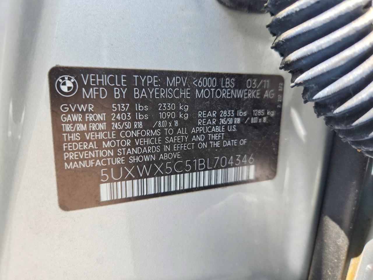 2011 Bmw X3 Xdrive28i Silver vin: 5UXWX5C51BL704346