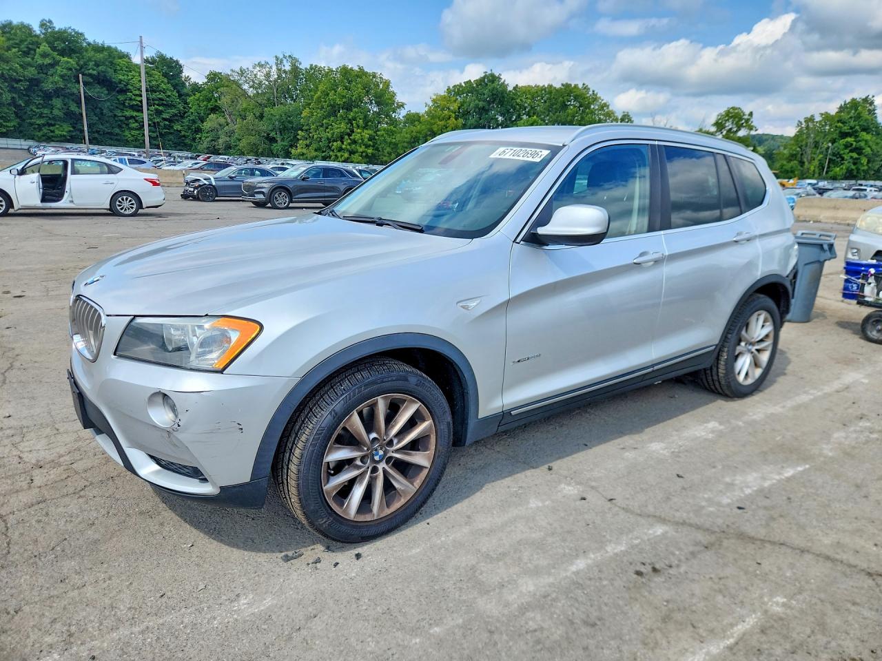 2011 Bmw X3 Xdrive28i Silver vin: 5UXWX5C51BL704346