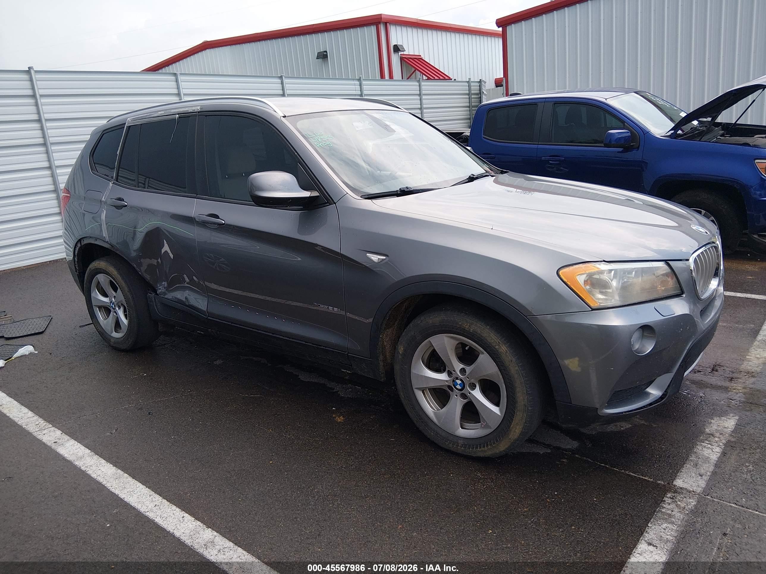 2011 Bmw X3 Xdrive28i Gray vin: 5UXWX5C51BL710566
