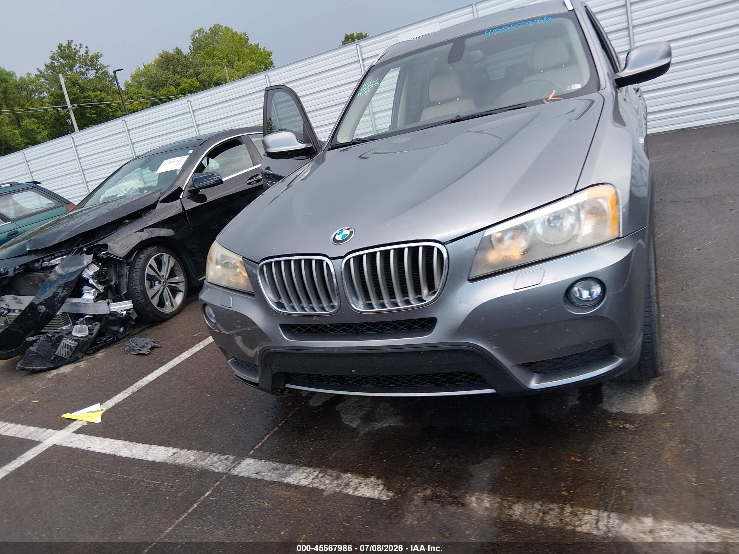2011 Bmw X3 Xdrive28i Gray vin: 5UXWX5C51BL710566