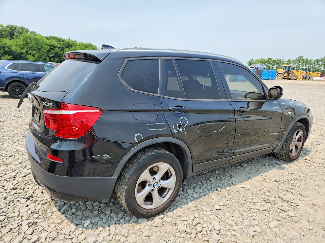 2011 Bmw X3 Xdrive28i Black vin: 5UXWX5C51BL710986