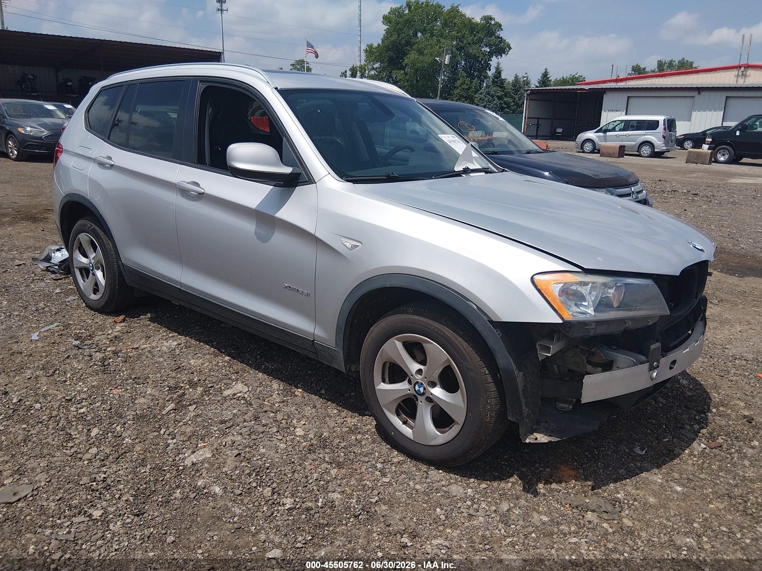2012 Bmw X3 Xdrive28i Silver vin: 5UXWX5C51CL719141
