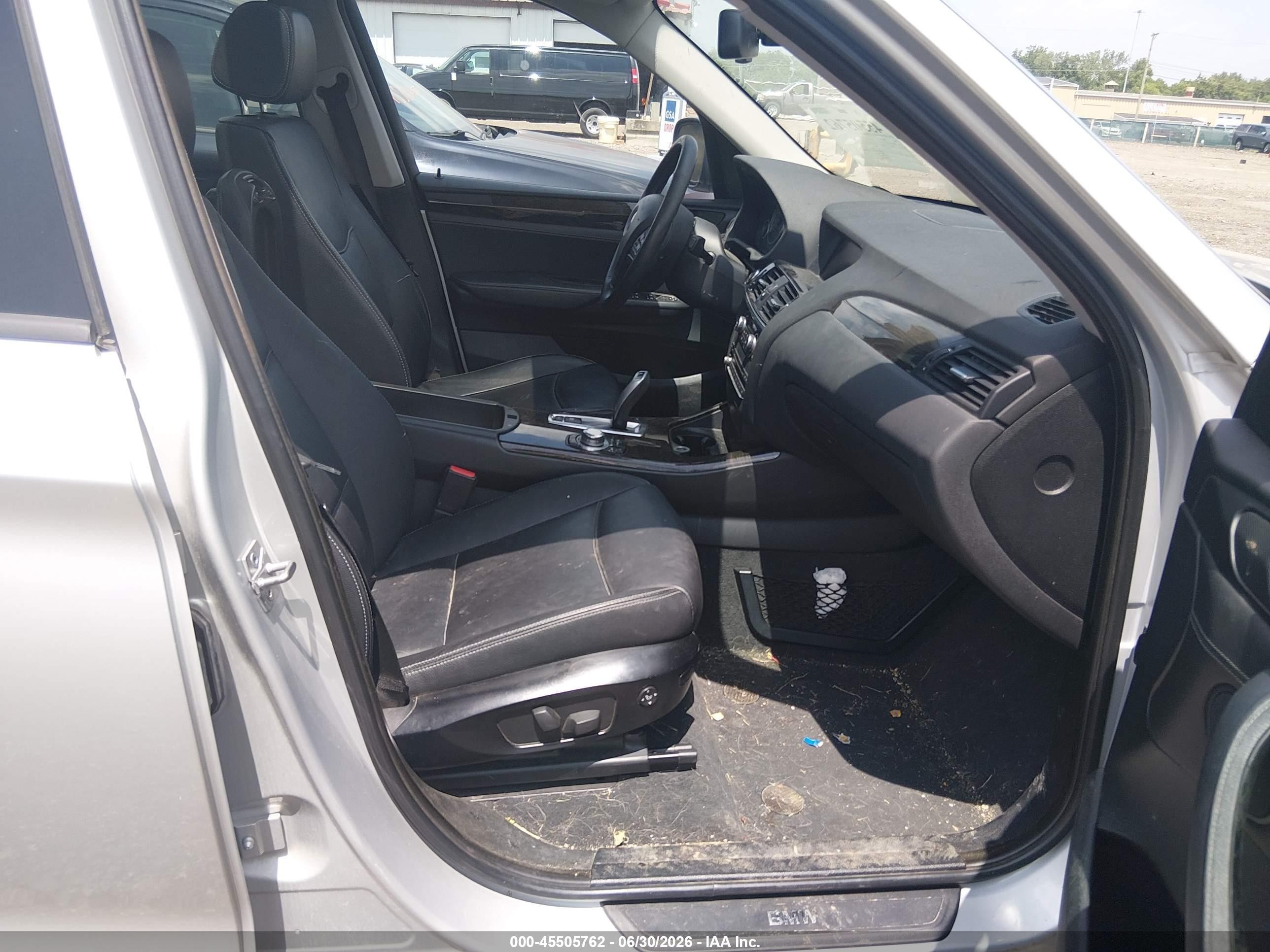 2012 Bmw X3 Xdrive28i Silver vin: 5UXWX5C51CL719141
