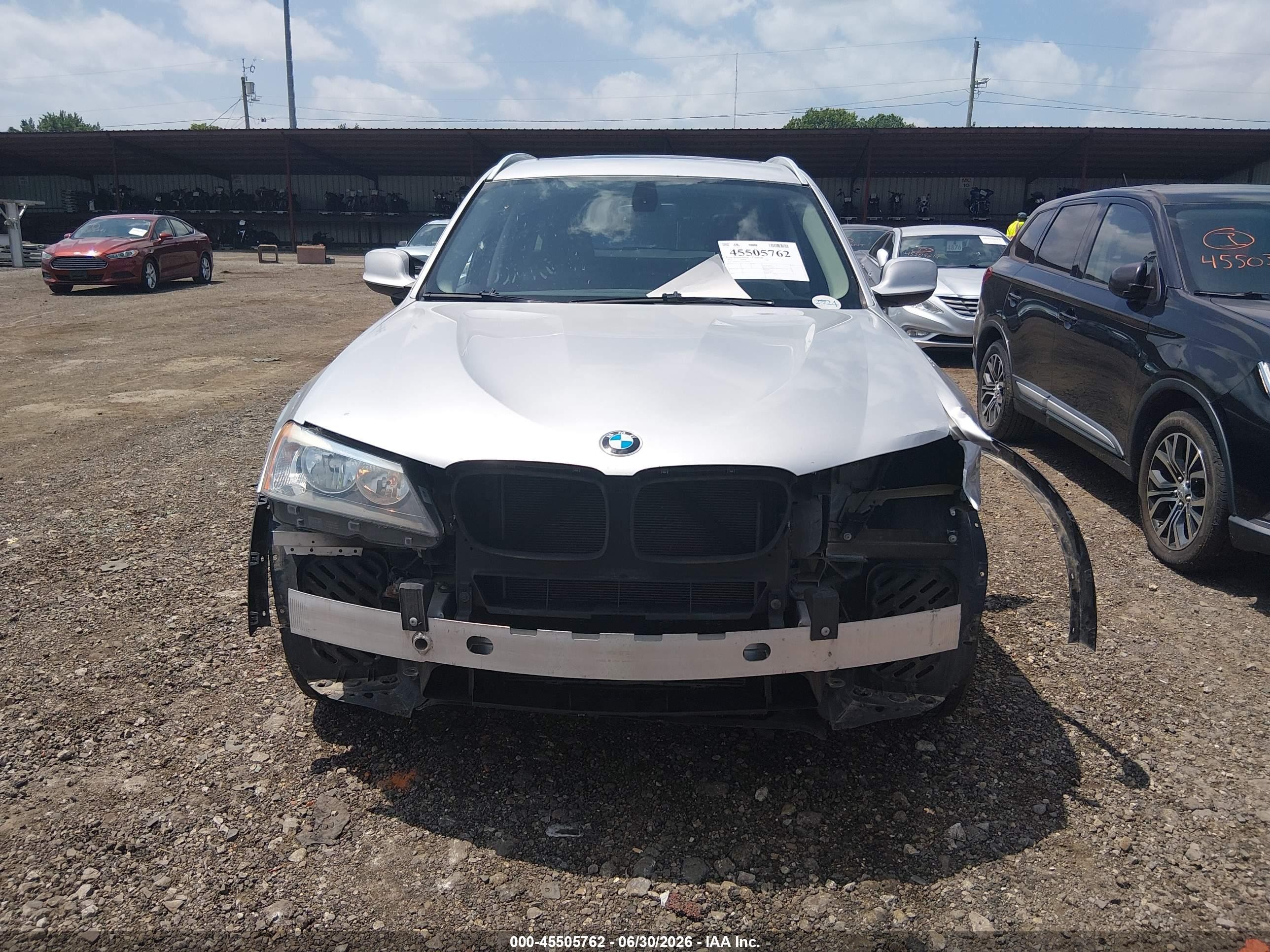 2012 Bmw X3 Xdrive28i Silver vin: 5UXWX5C51CL719141