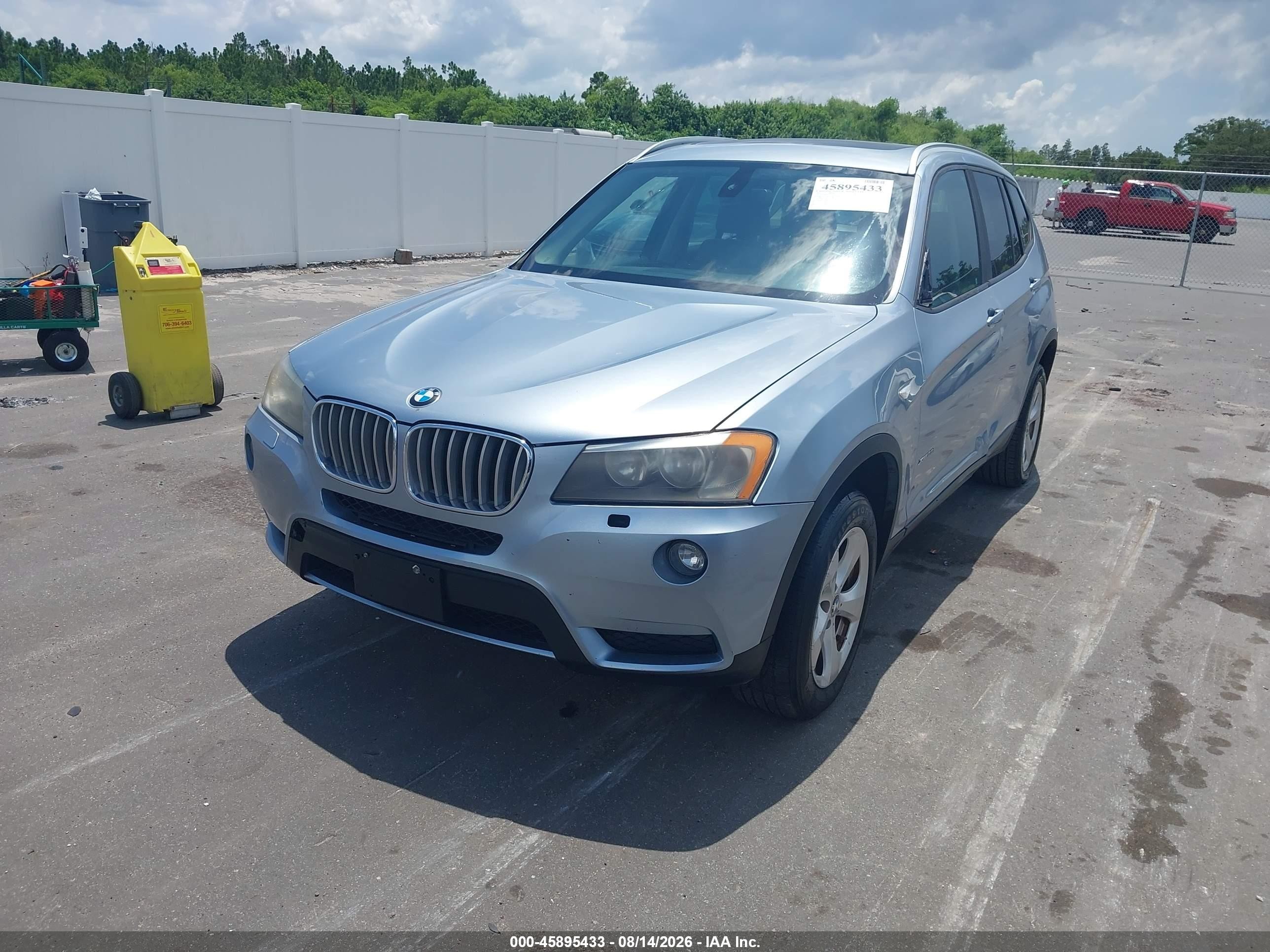 2012 Bmw X3 Xdrive28i Light Blue vin: 5UXWX5C51CL719592