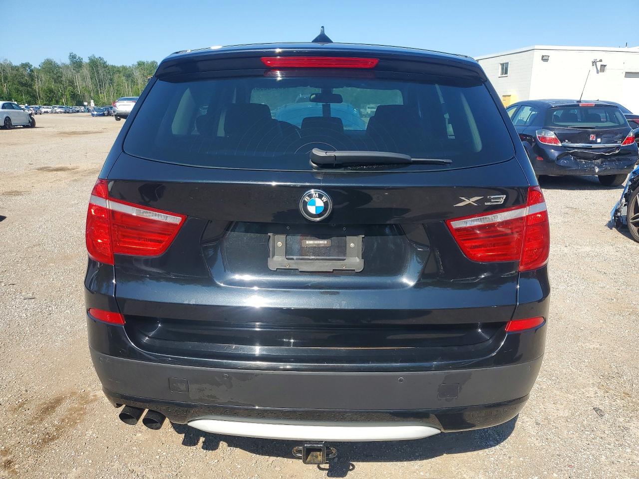 2012 Bmw X3 Xdrive28i Black vin: 5UXWX5C51CL719608