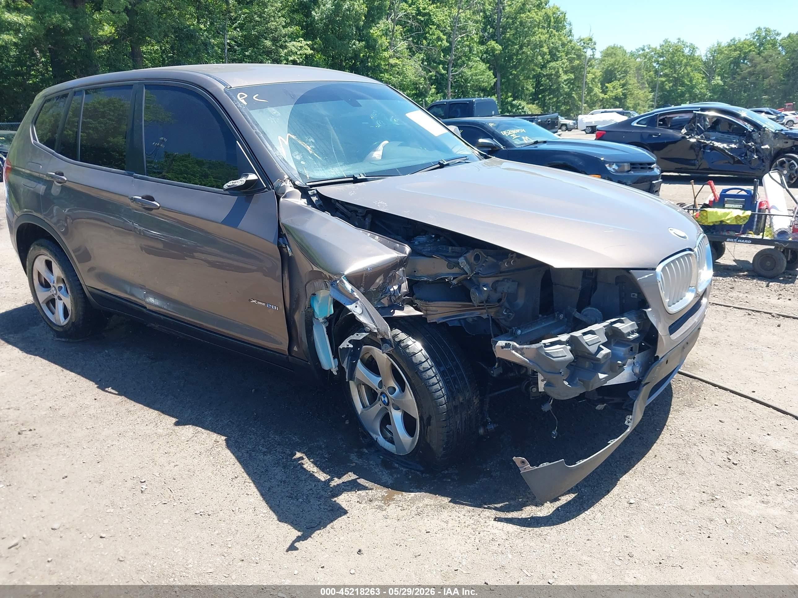 2012 Bmw X3 Xdrive28i Brown vin: 5UXWX5C51CL724226