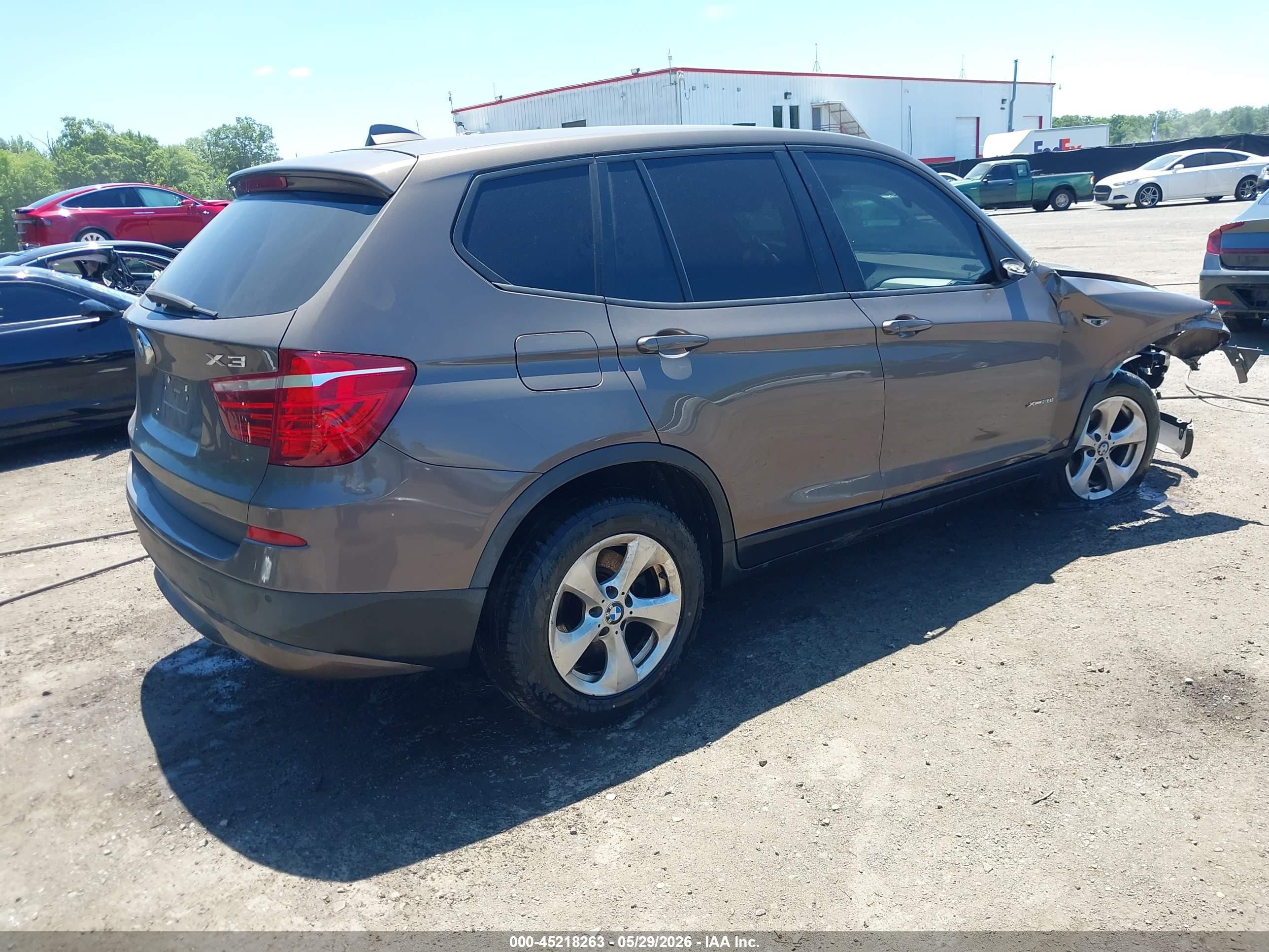 2012 Bmw X3 Xdrive28i Brown vin: 5UXWX5C51CL724226