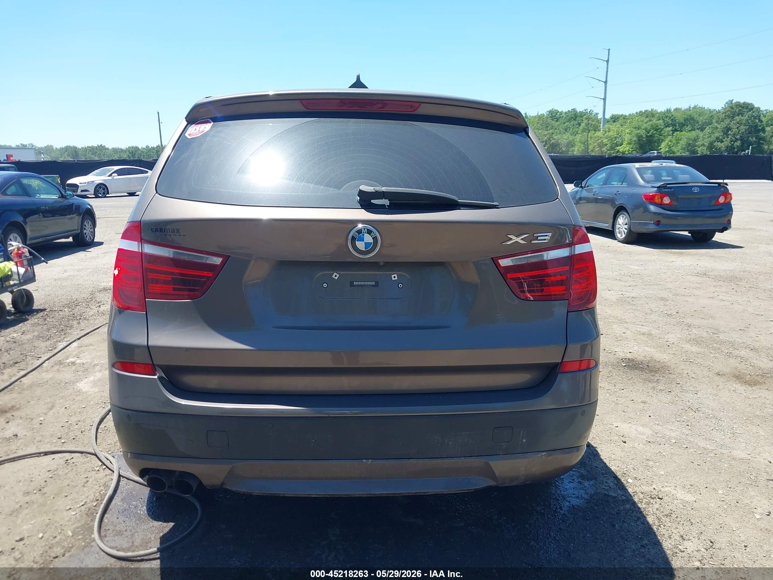 2012 Bmw X3 Xdrive28i Brown vin: 5UXWX5C51CL724226
