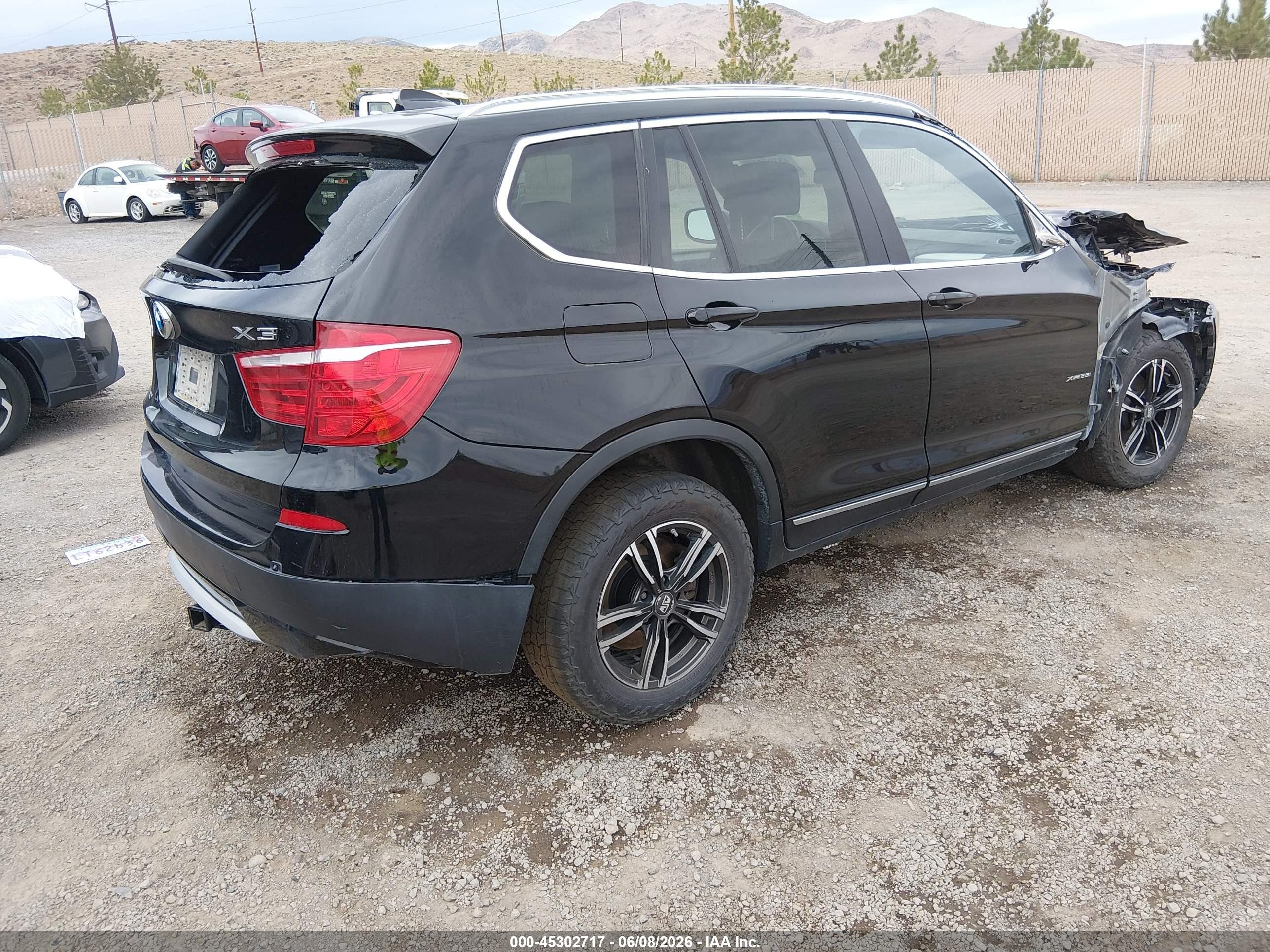 2012 Bmw X3 Xdrive28i Black vin: 5UXWX5C51CL725442