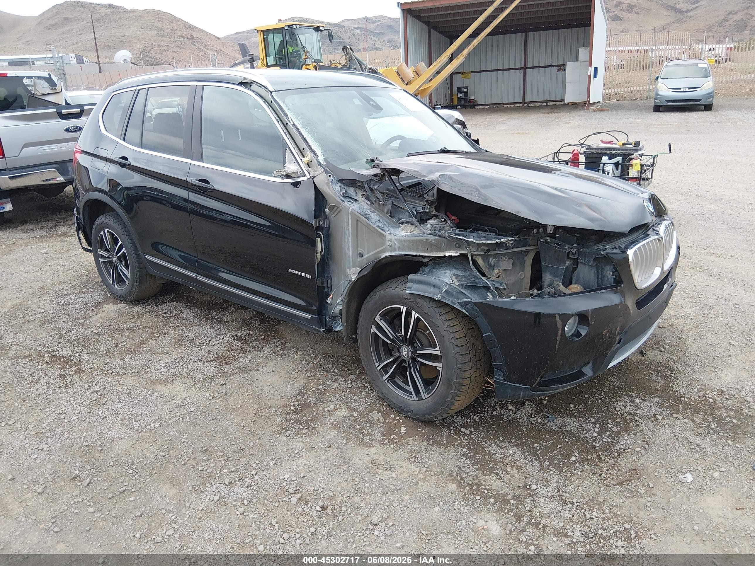 2012 Bmw X3 Xdrive28i Black vin: 5UXWX5C51CL725442