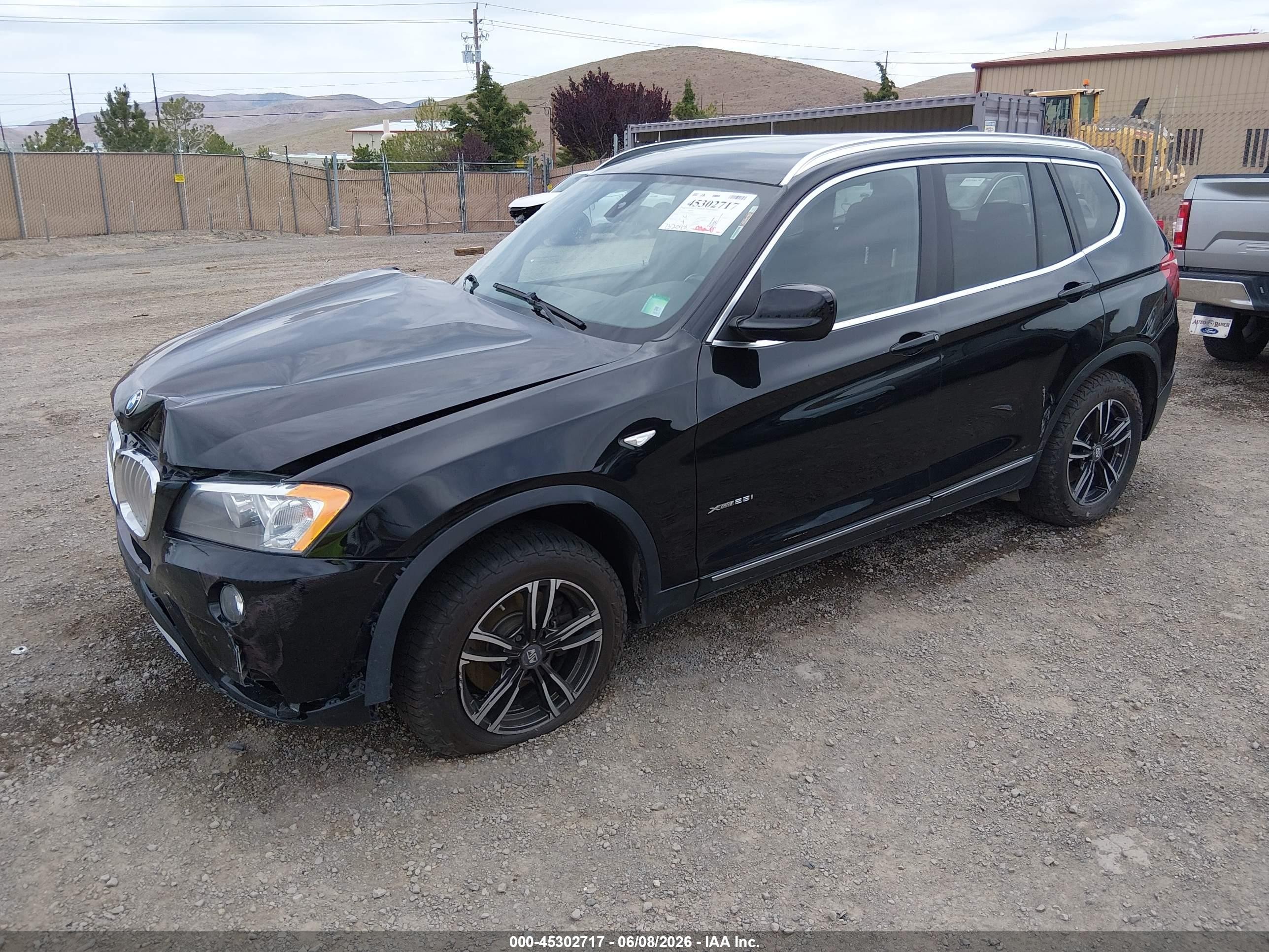 2012 Bmw X3 Xdrive28i Black vin: 5UXWX5C51CL725442