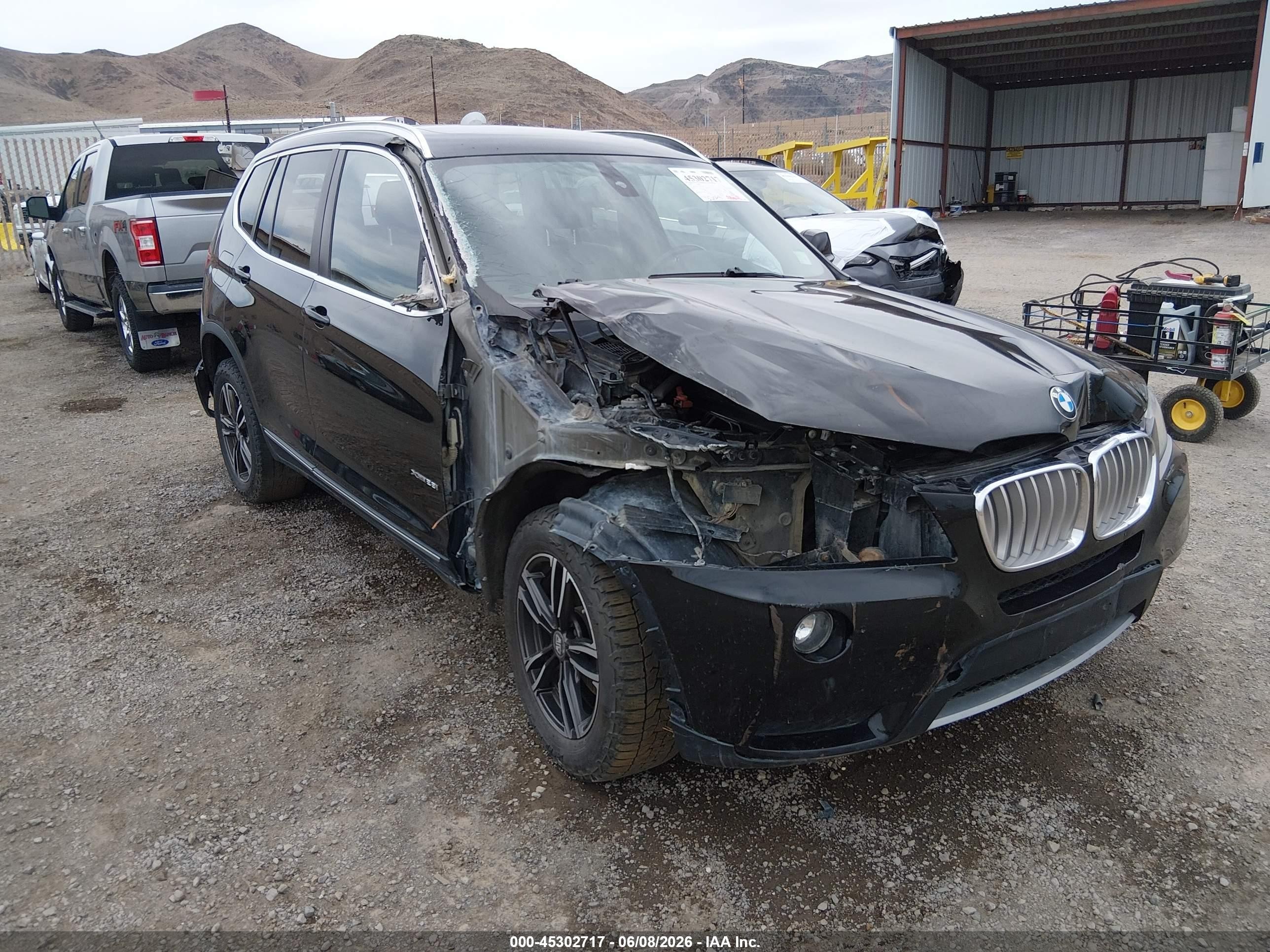 2012 Bmw X3 Xdrive28i Black vin: 5UXWX5C51CL725442