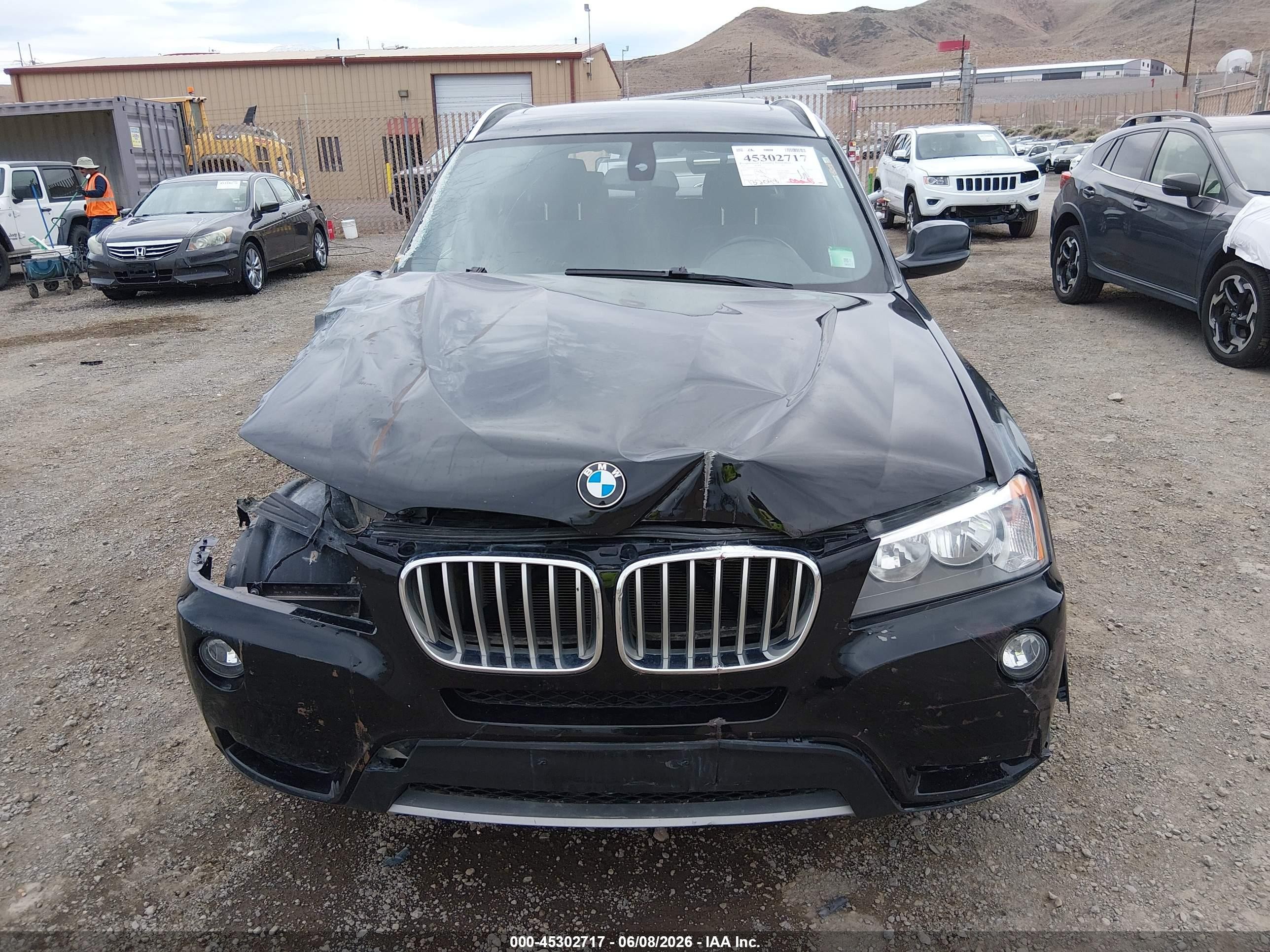 2012 Bmw X3 Xdrive28i Black vin: 5UXWX5C51CL725442