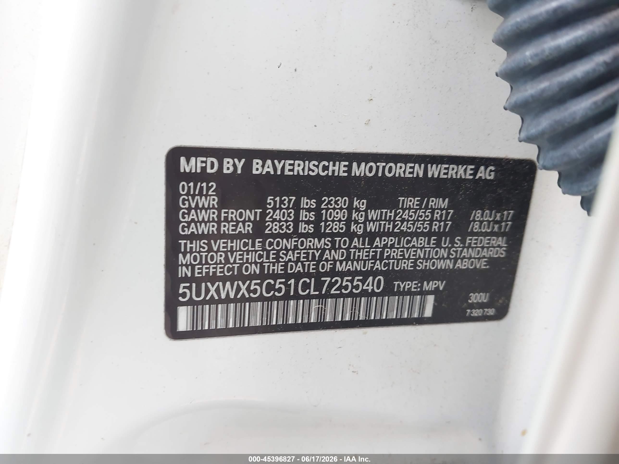 2012 Bmw X3 Xdrive28i White vin: 5UXWX5C51CL725540