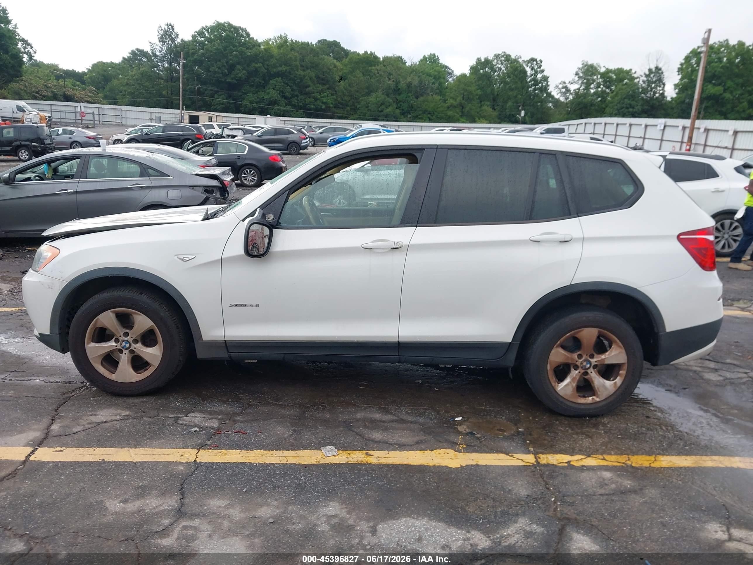 2012 Bmw X3 Xdrive28i White vin: 5UXWX5C51CL725540