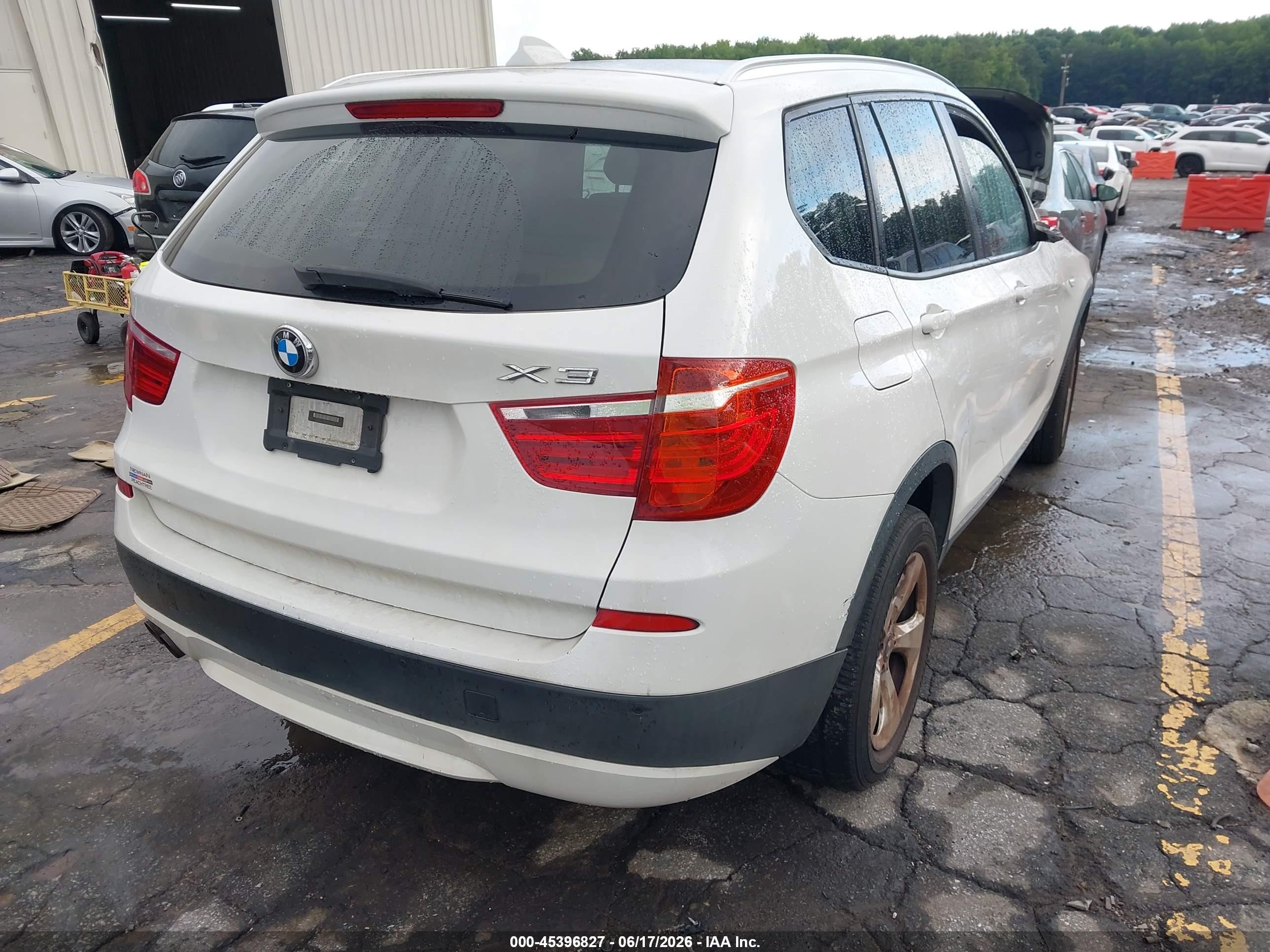 2012 Bmw X3 Xdrive28i White vin: 5UXWX5C51CL725540