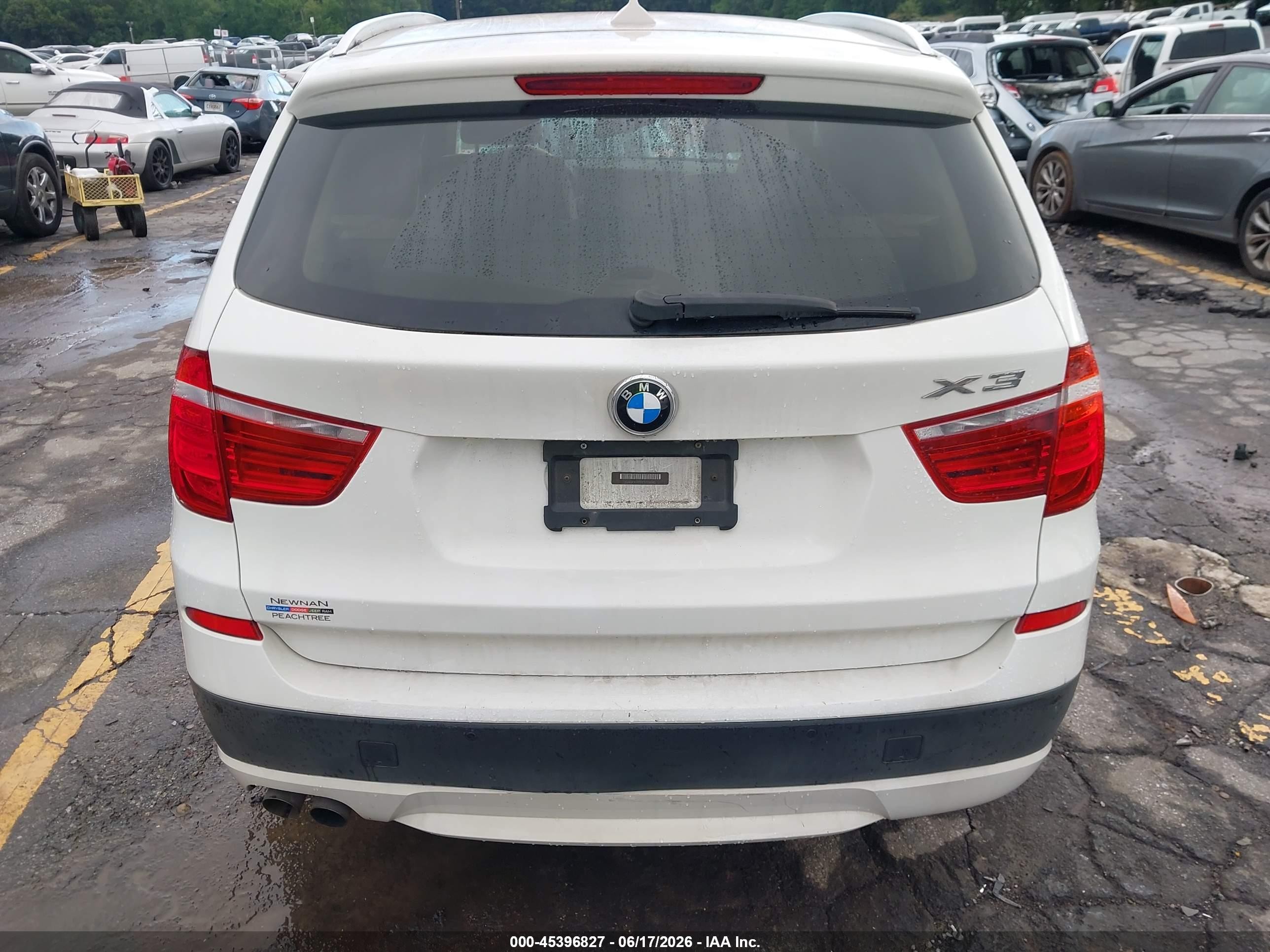 2012 Bmw X3 Xdrive28i White vin: 5UXWX5C51CL725540