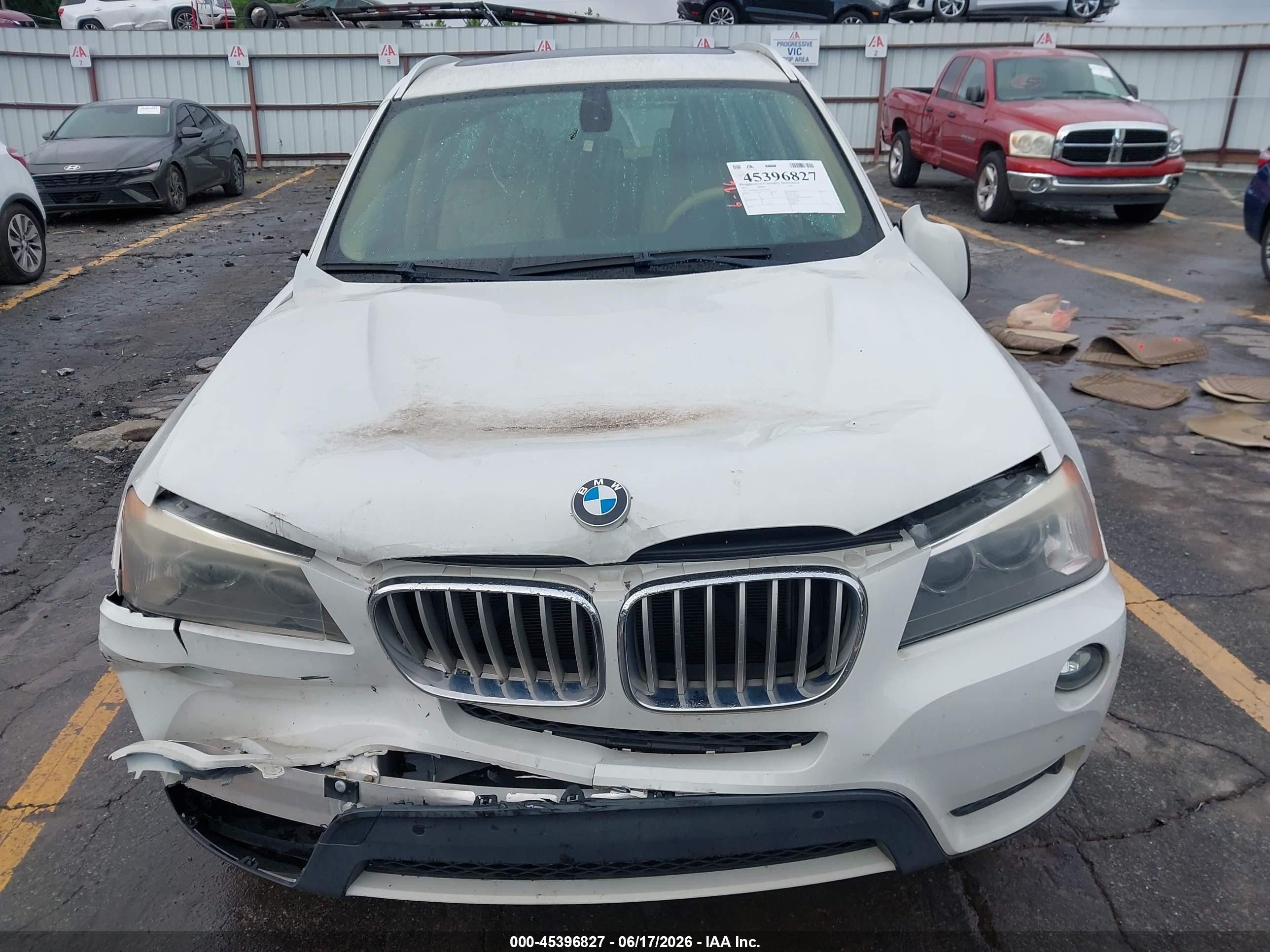 2012 Bmw X3 Xdrive28i White vin: 5UXWX5C51CL725540