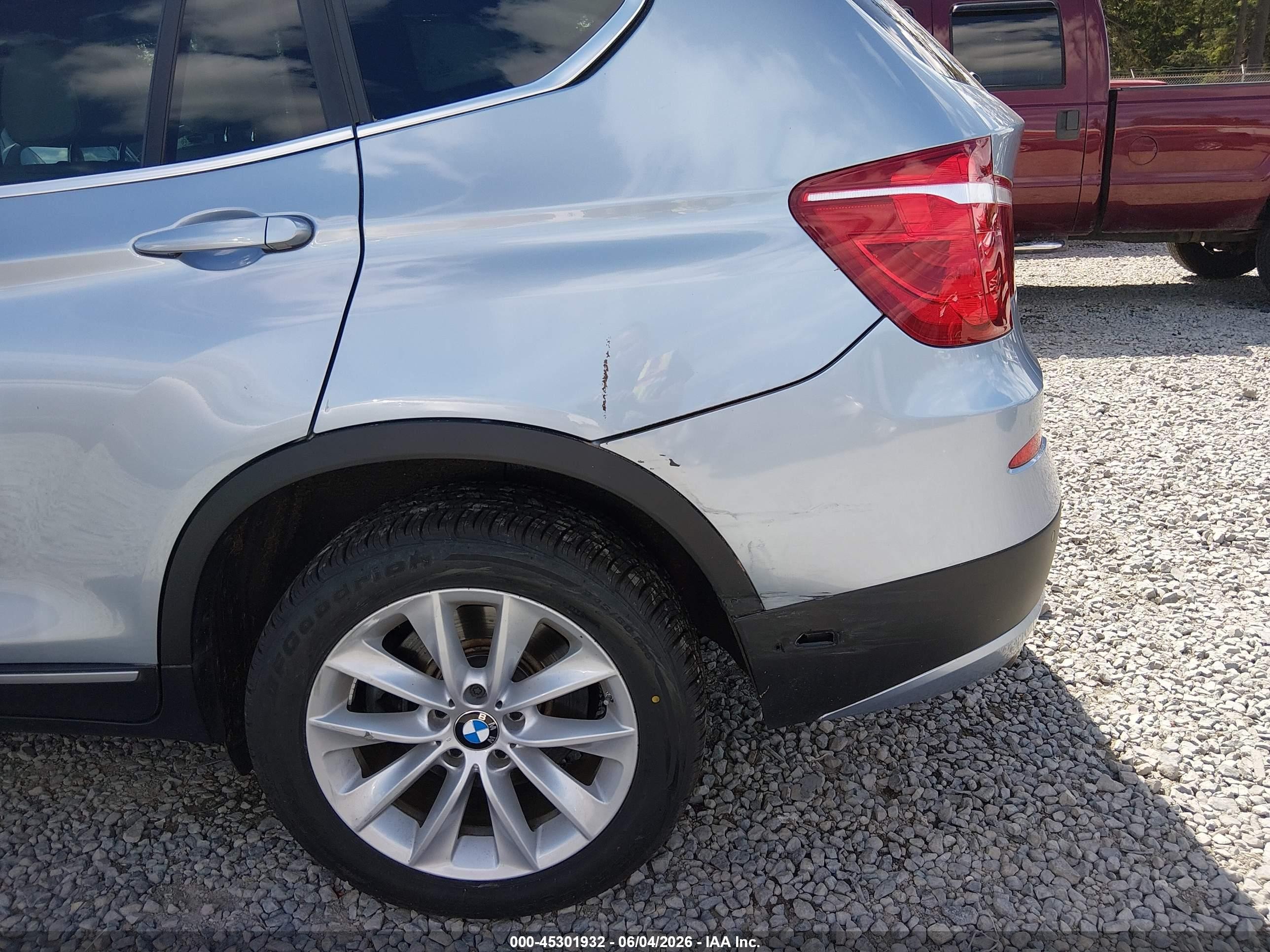 2012 Bmw X3 Xdrive28i Light Blue vin: 5UXWX5C51CL726106