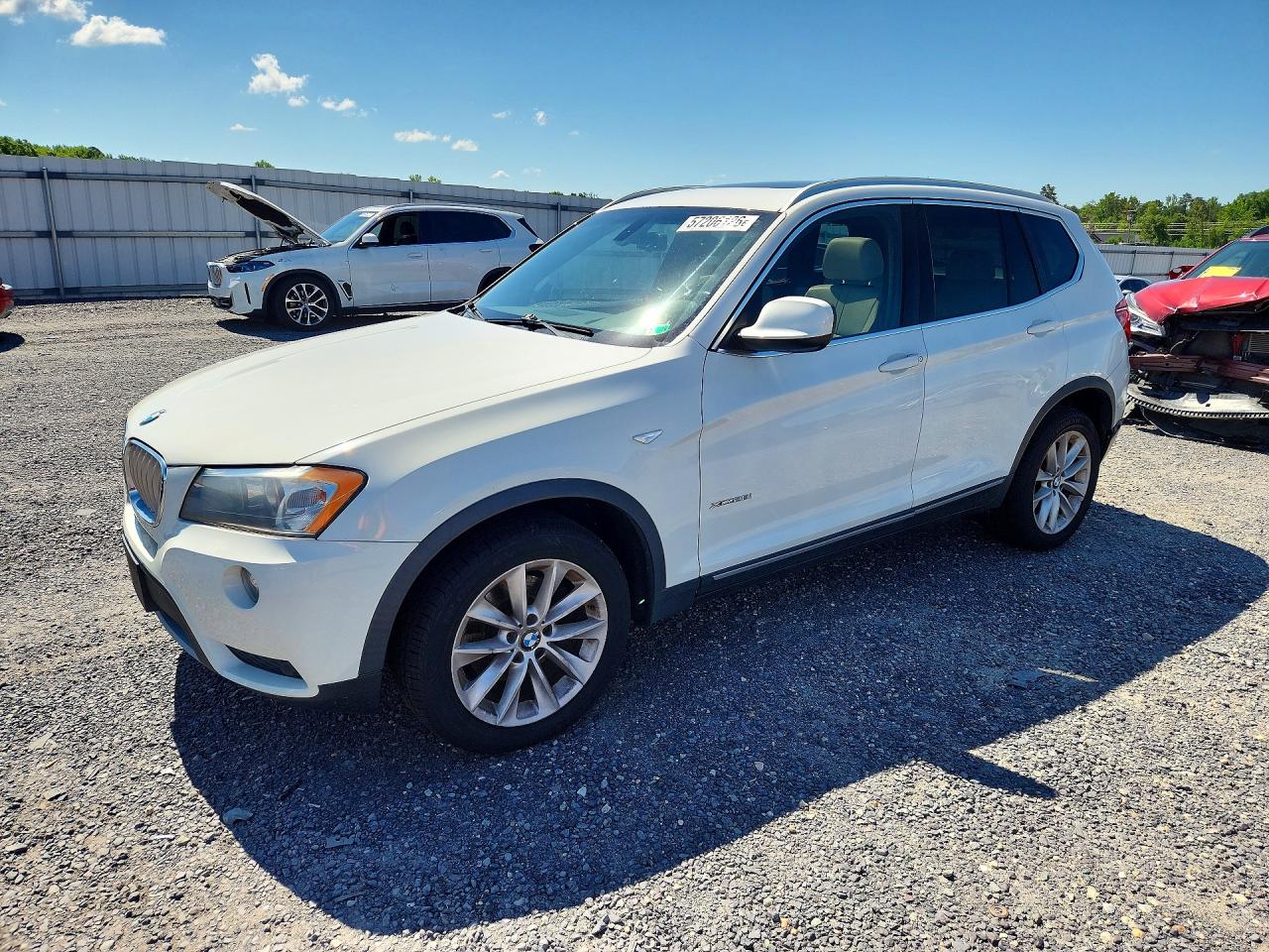 2012 Bmw X3 Xdrive28i Белый vin: 5UXWX5C52CL718029