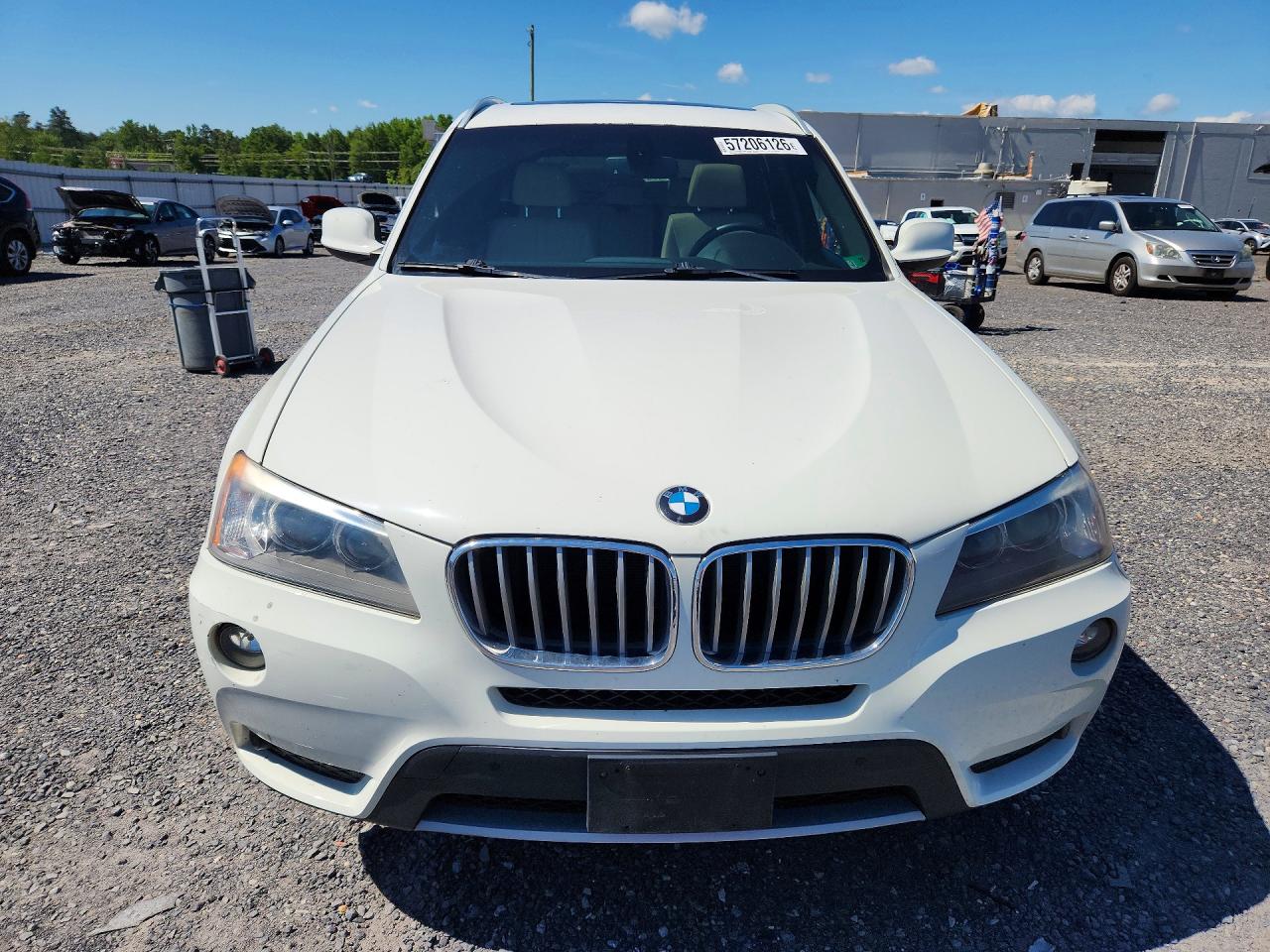 2012 Bmw X3 Xdrive28i Белый vin: 5UXWX5C52CL718029