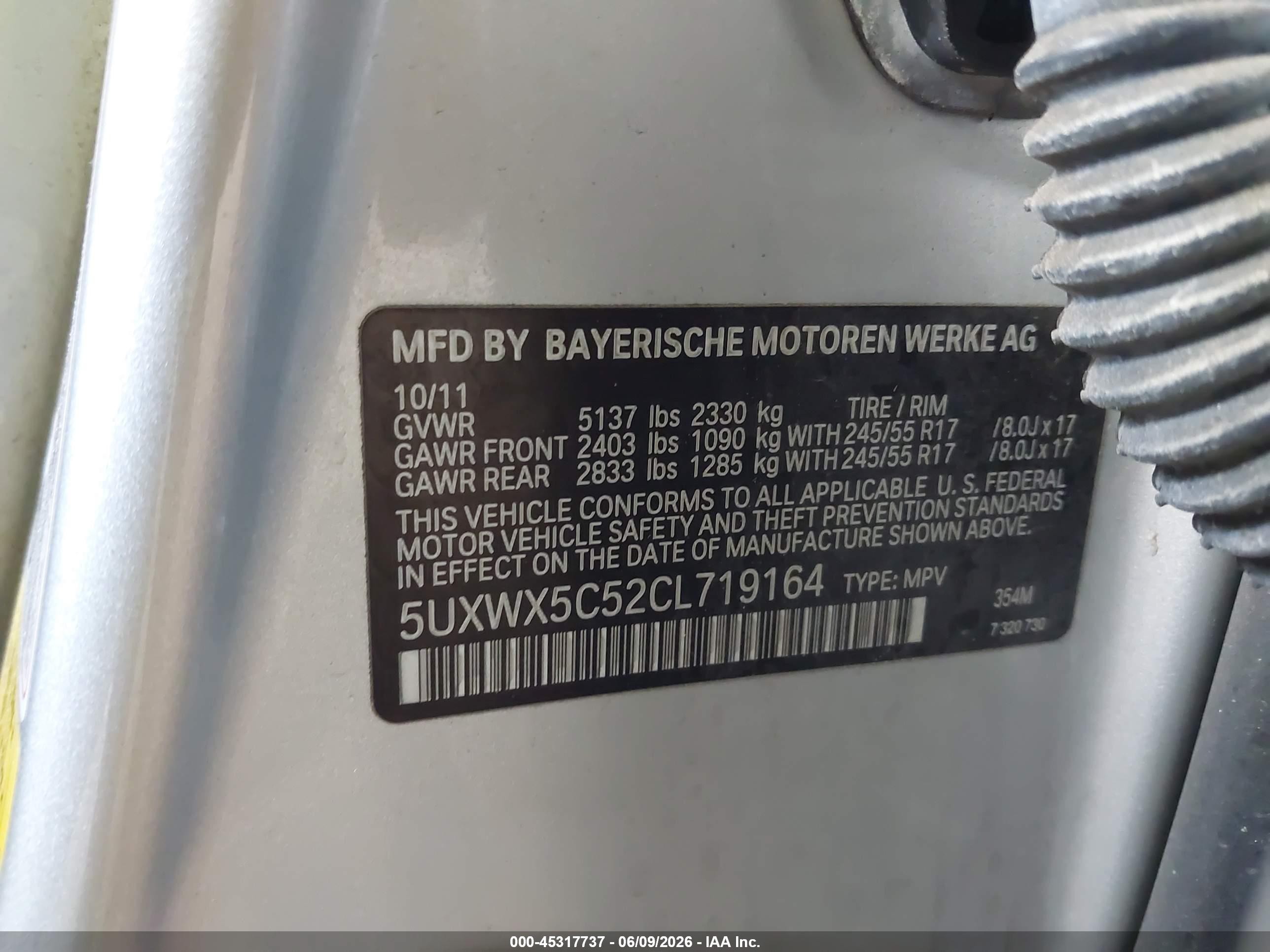 2012 Bmw X3 Xdrive28i Silver vin: 5UXWX5C52CL719164