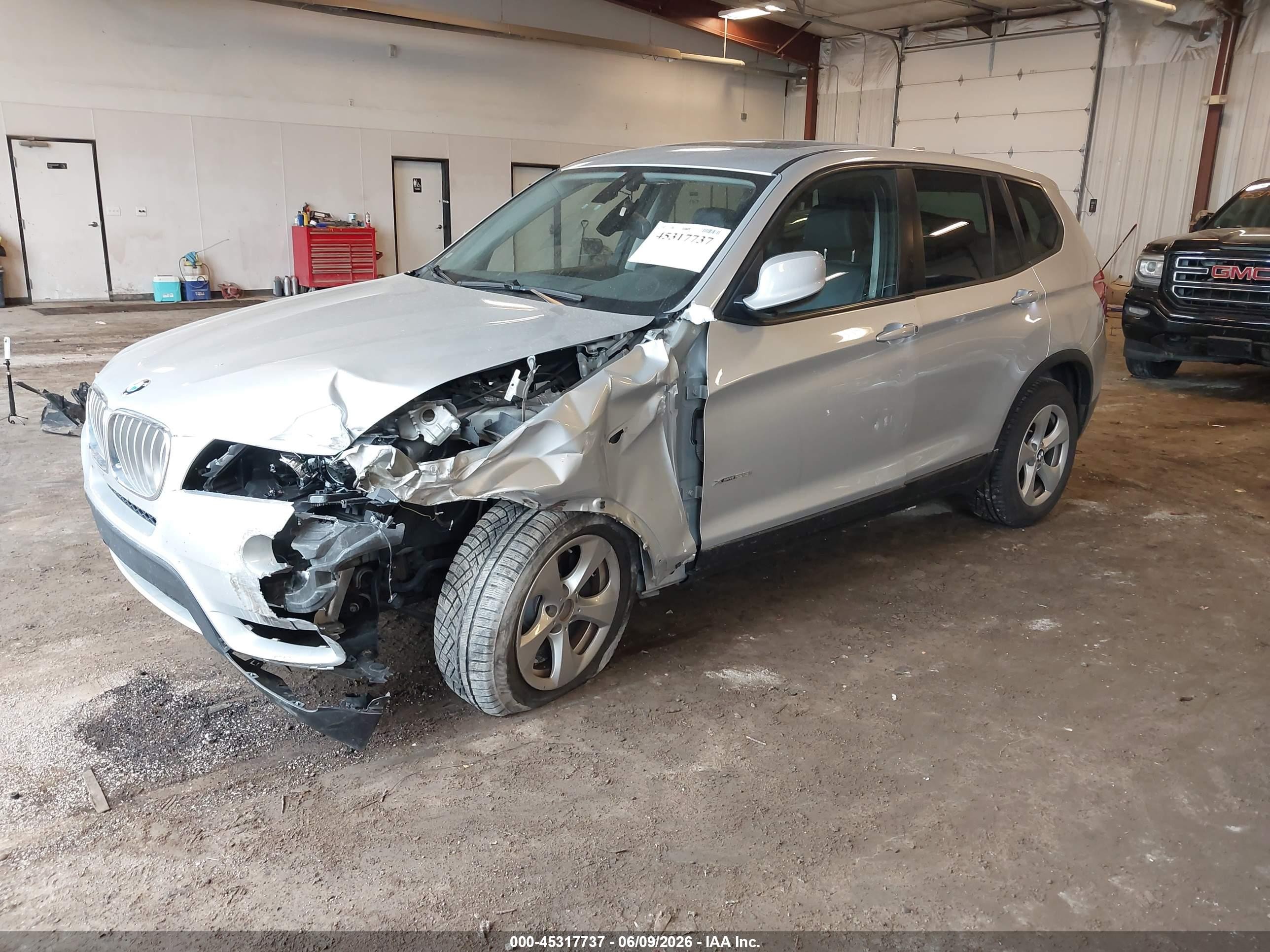 2012 Bmw X3 Xdrive28i Silver vin: 5UXWX5C52CL719164