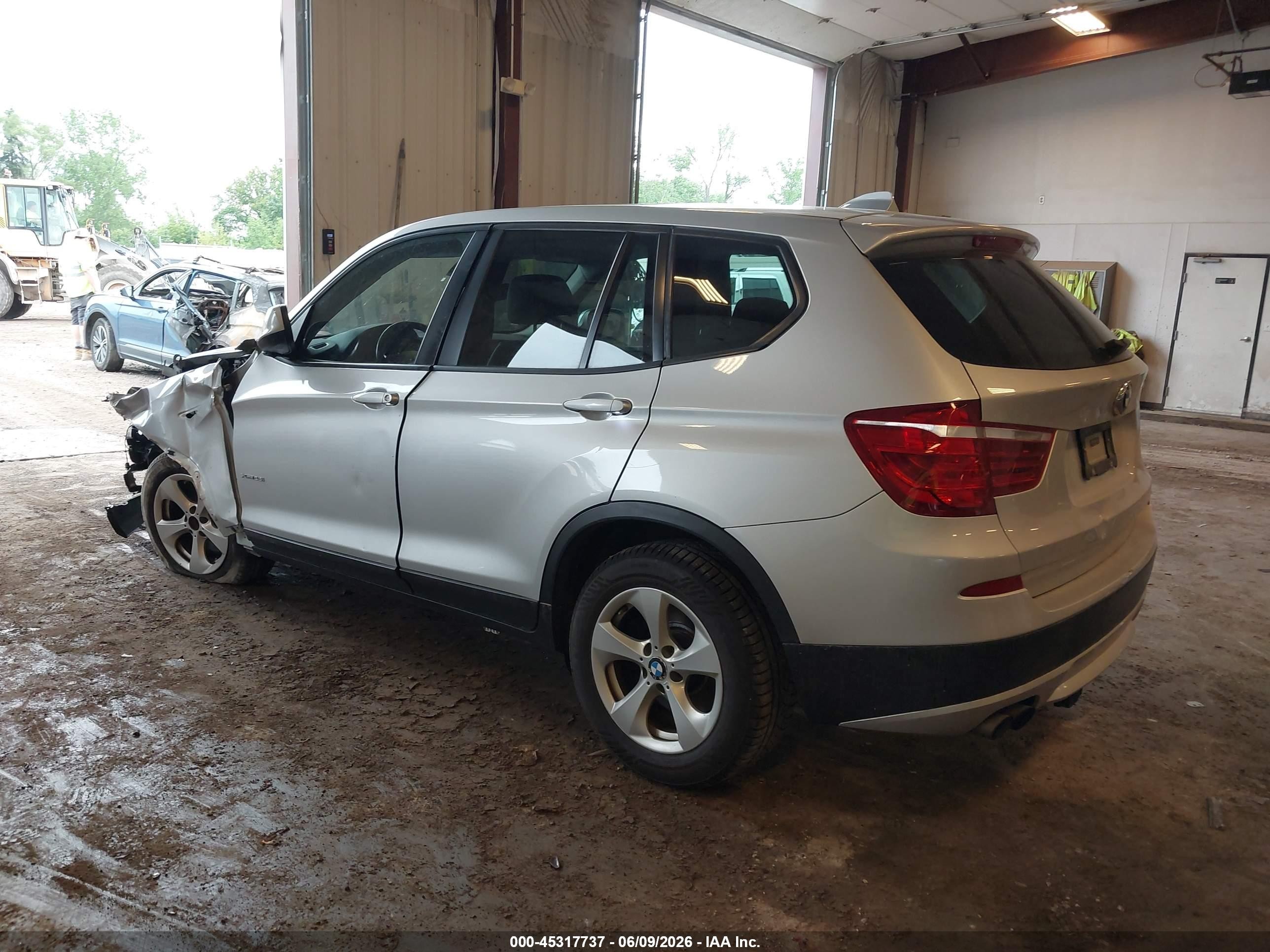 2012 Bmw X3 Xdrive28i Silver vin: 5UXWX5C52CL719164