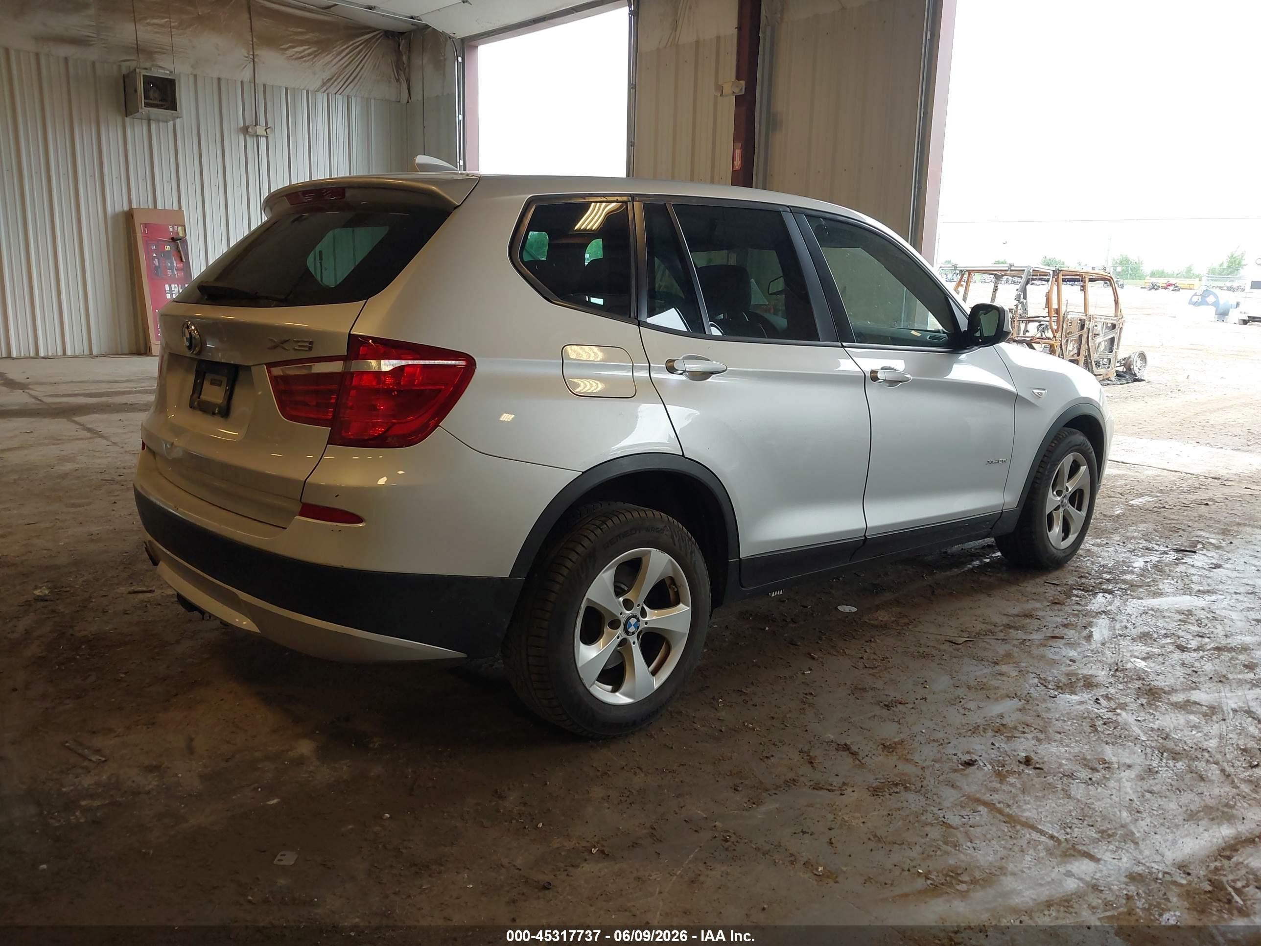 2012 Bmw X3 Xdrive28i Silver vin: 5UXWX5C52CL719164