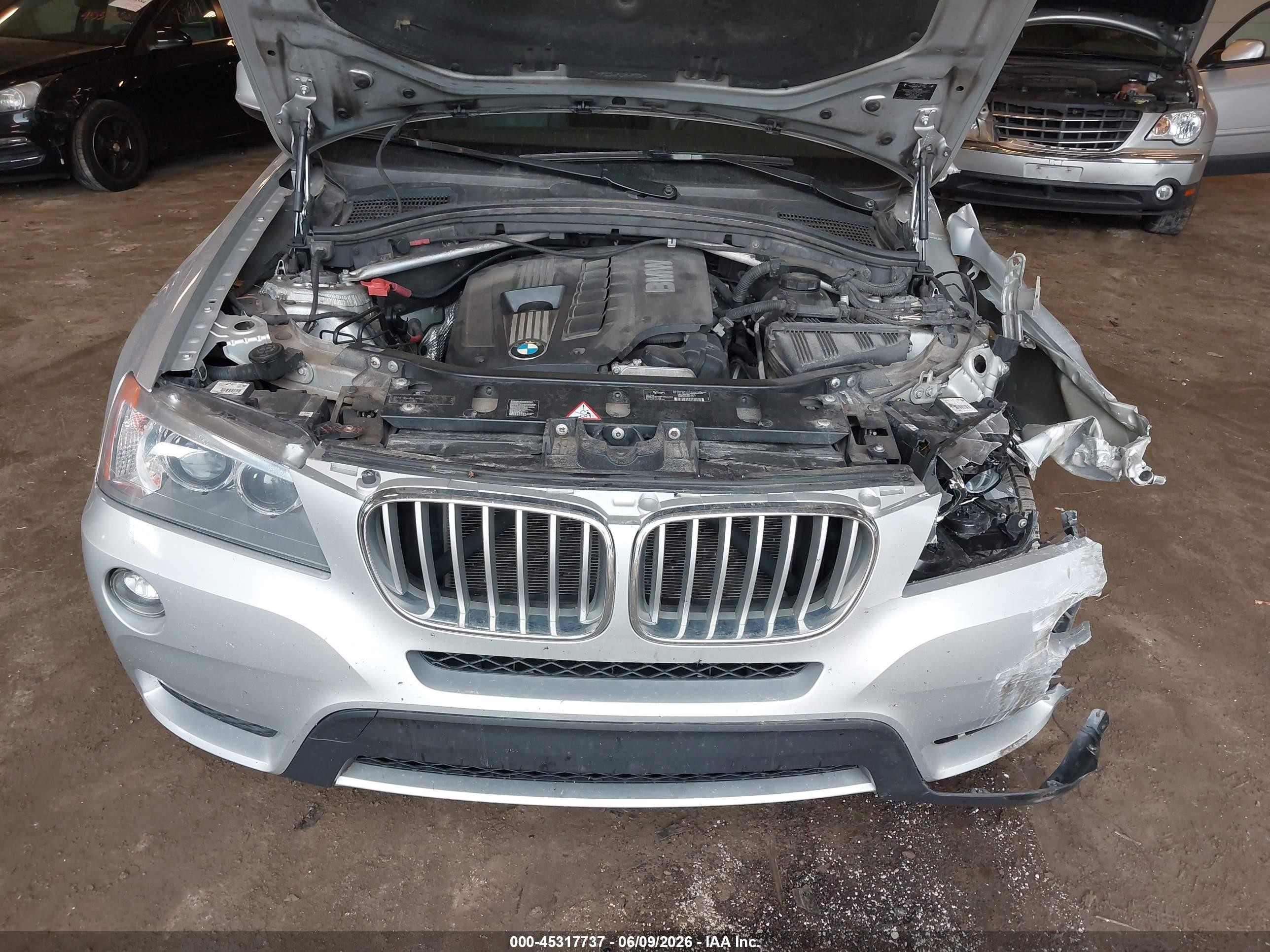 2012 Bmw X3 Xdrive28i Silver vin: 5UXWX5C52CL719164