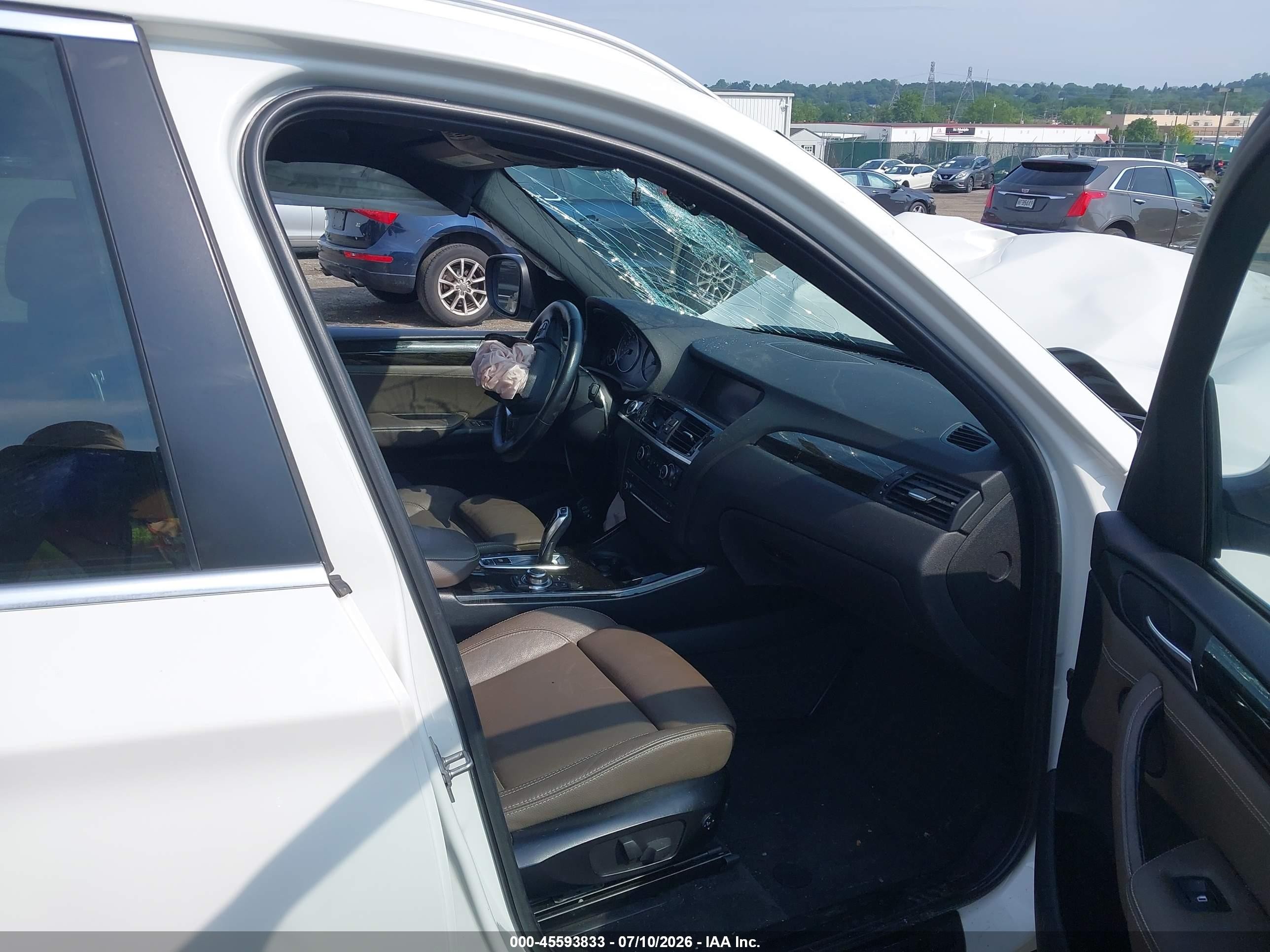 2012 Bmw X3 Xdrive28i White vin: 5UXWX5C52CL724669