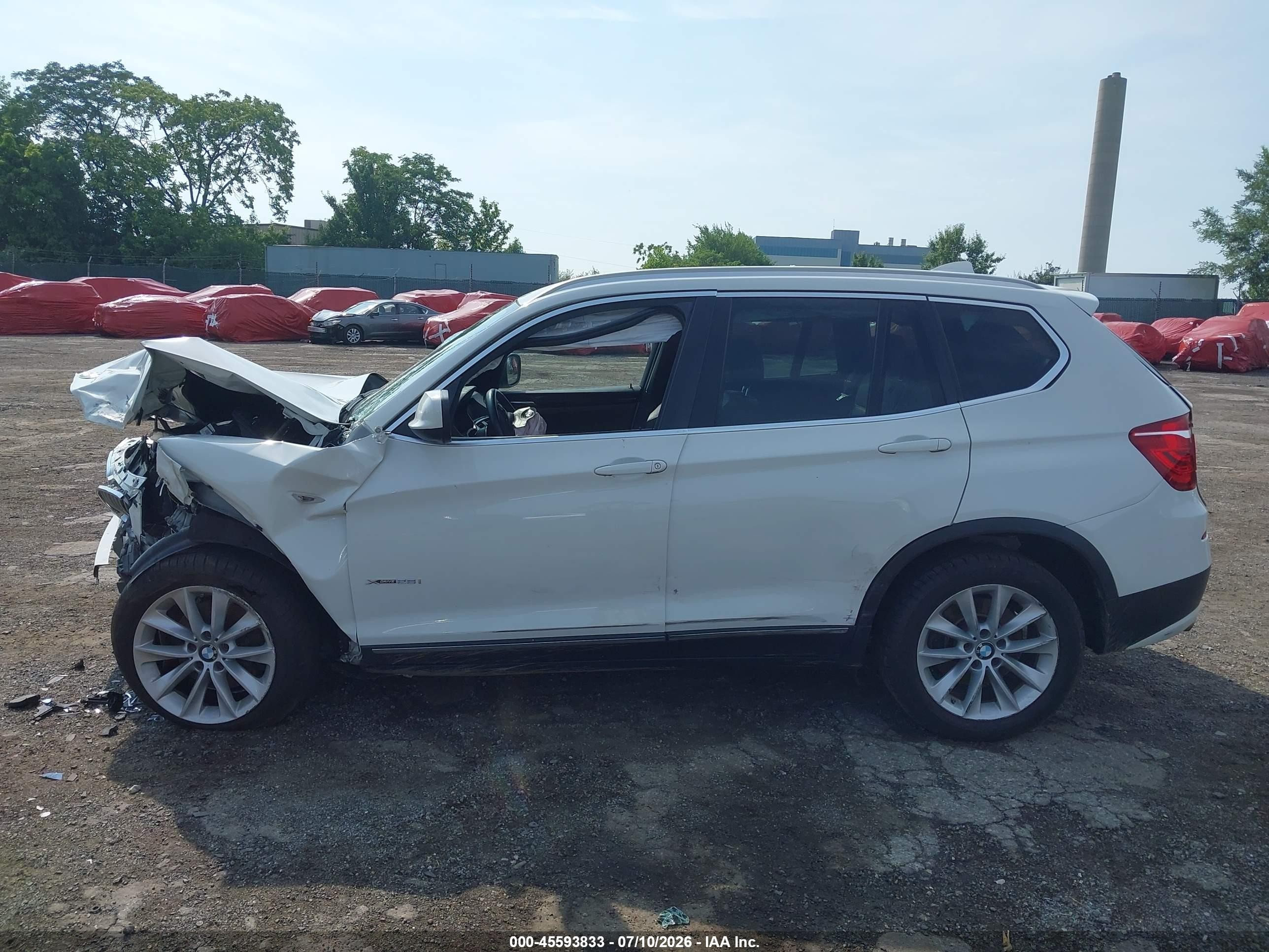 2012 Bmw X3 Xdrive28i White vin: 5UXWX5C52CL724669