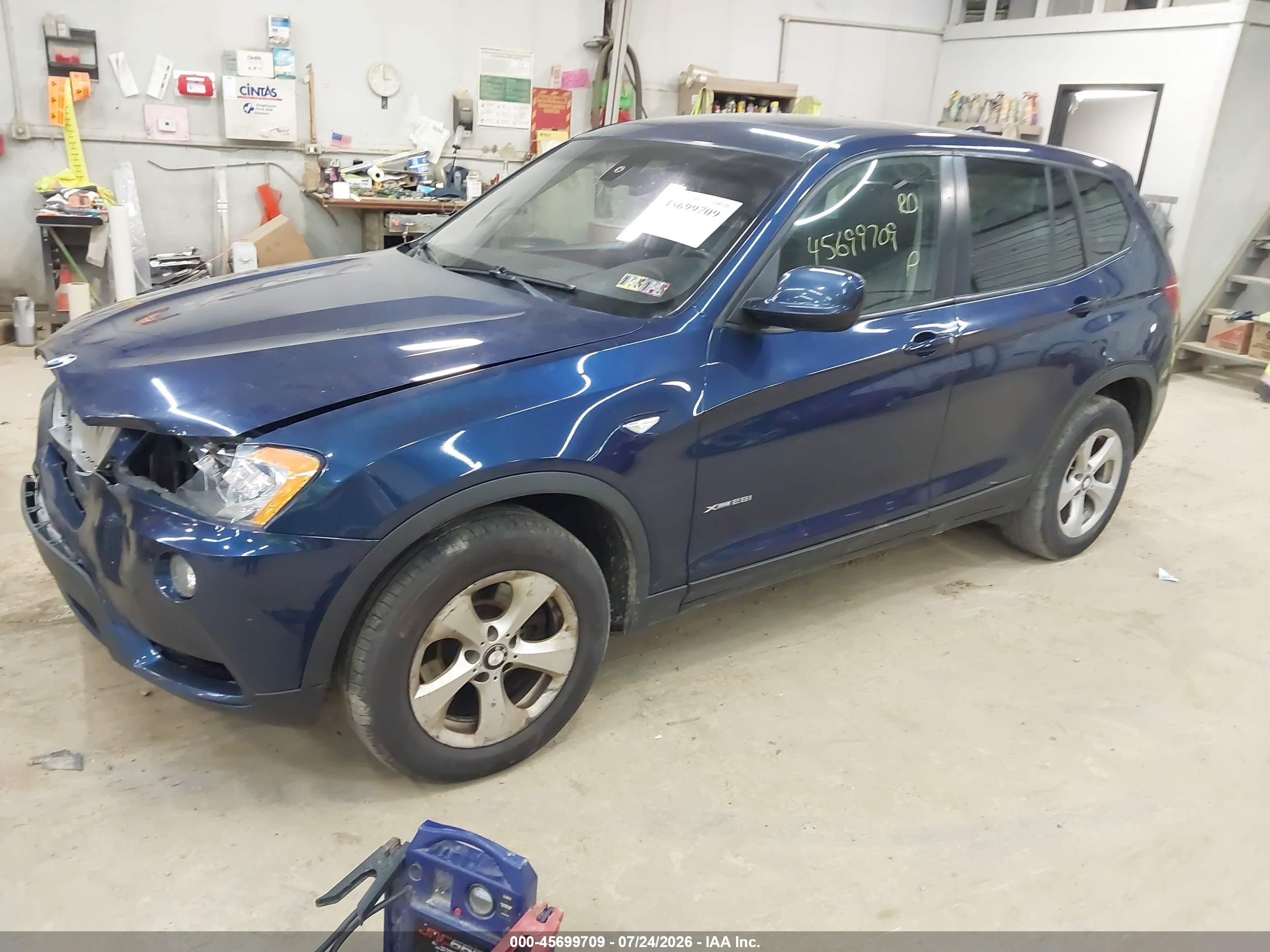 2012 Bmw X3 Xdrive28i Blue vin: 5UXWX5C52CL724896