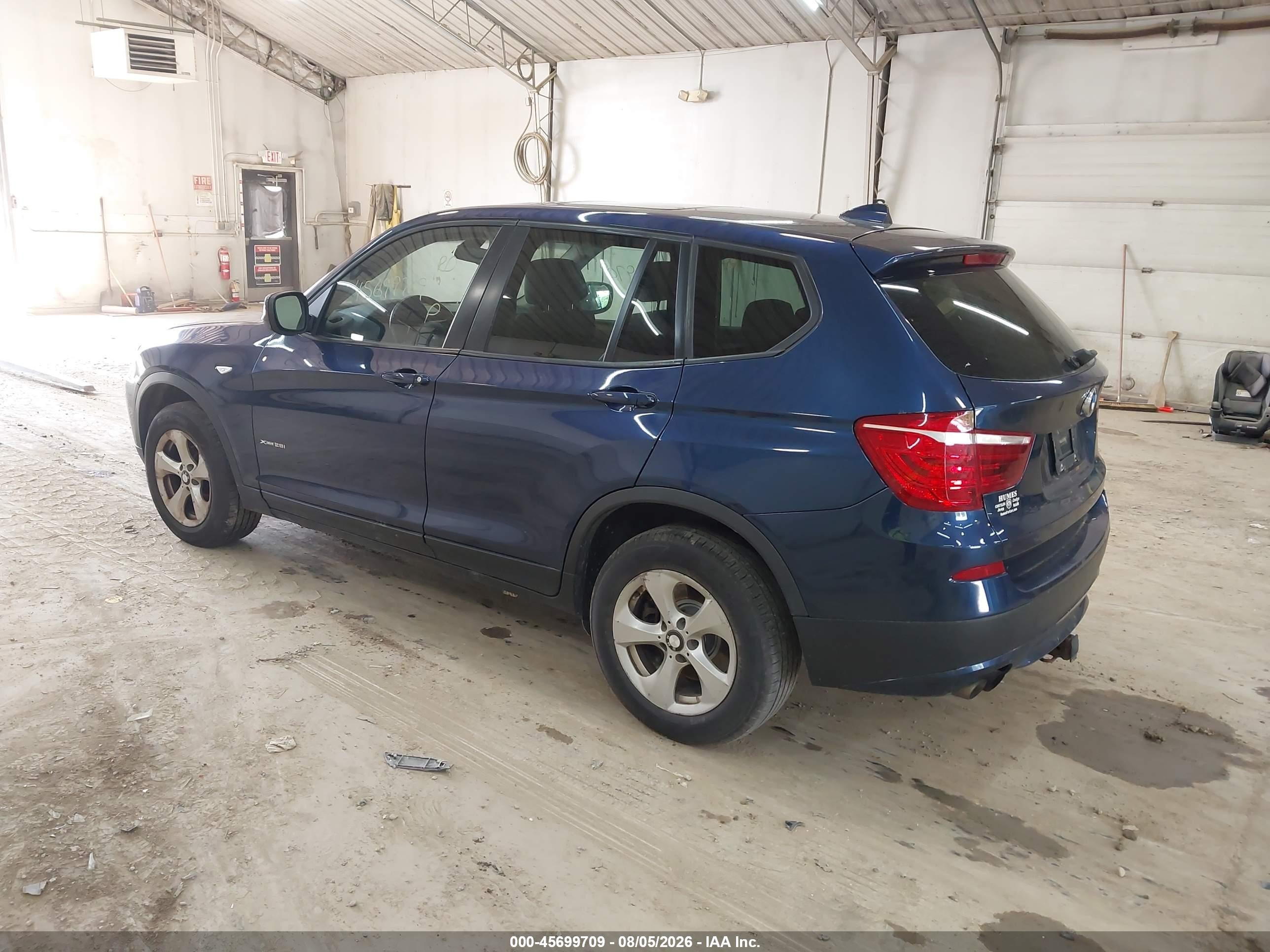 2012 Bmw X3 Xdrive28i Blue vin: 5UXWX5C52CL724896