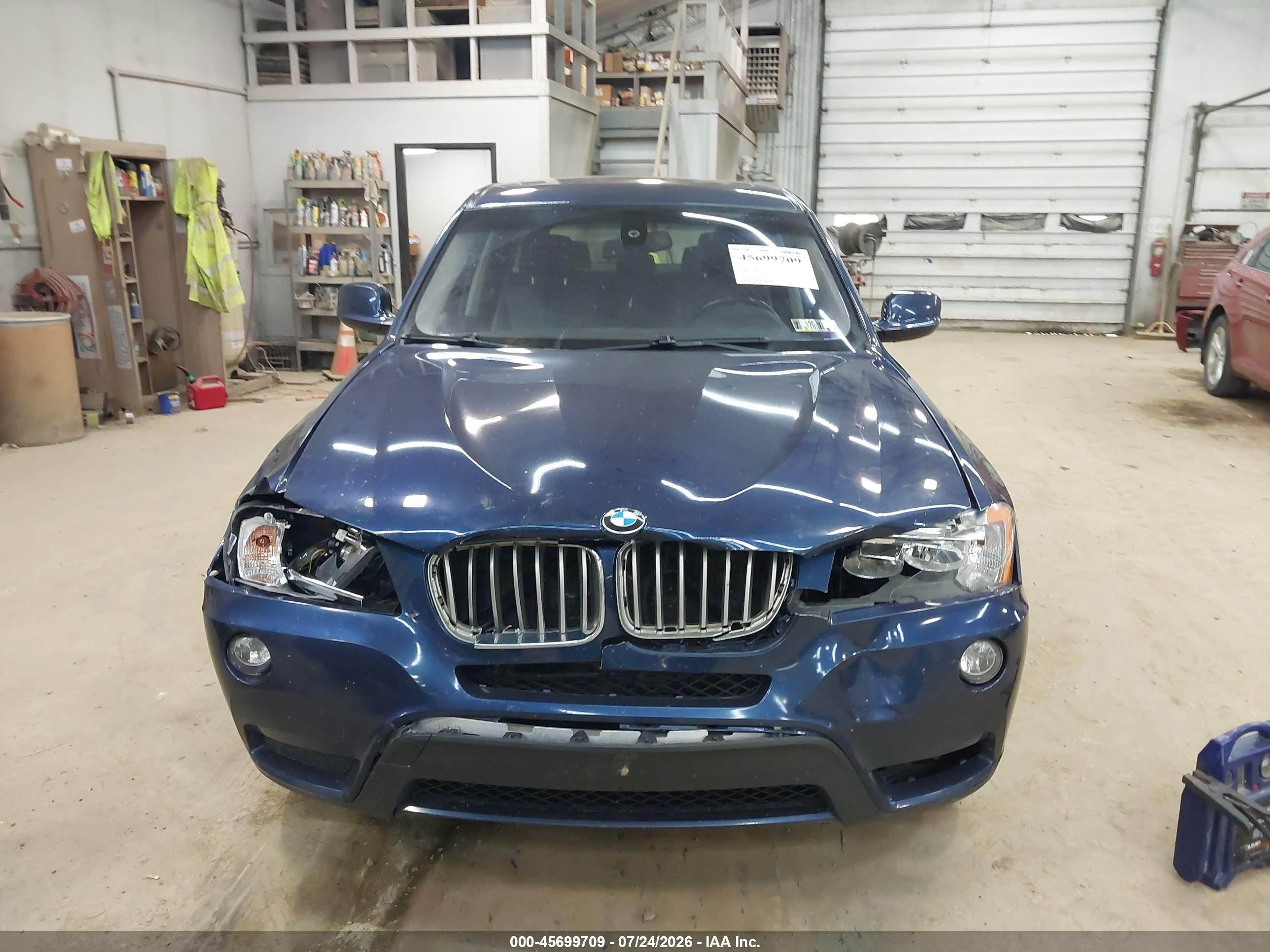 2012 Bmw X3 Xdrive28i Blue vin: 5UXWX5C52CL724896