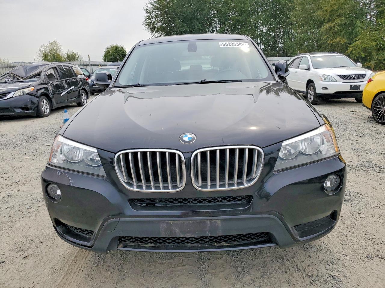 2012 Bmw X3 Xdrive28i Black vin: 5UXWX5C52CL725594