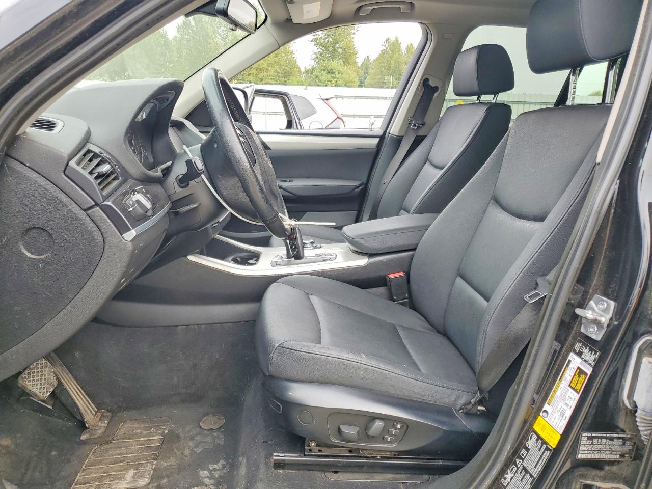 2012 Bmw X3 Xdrive28i Black vin: 5UXWX5C52CL725594