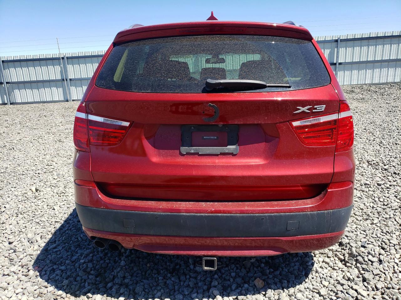 2012 Bmw X3 Xdrive28i Red vin: 5UXWX5C52CL728267
