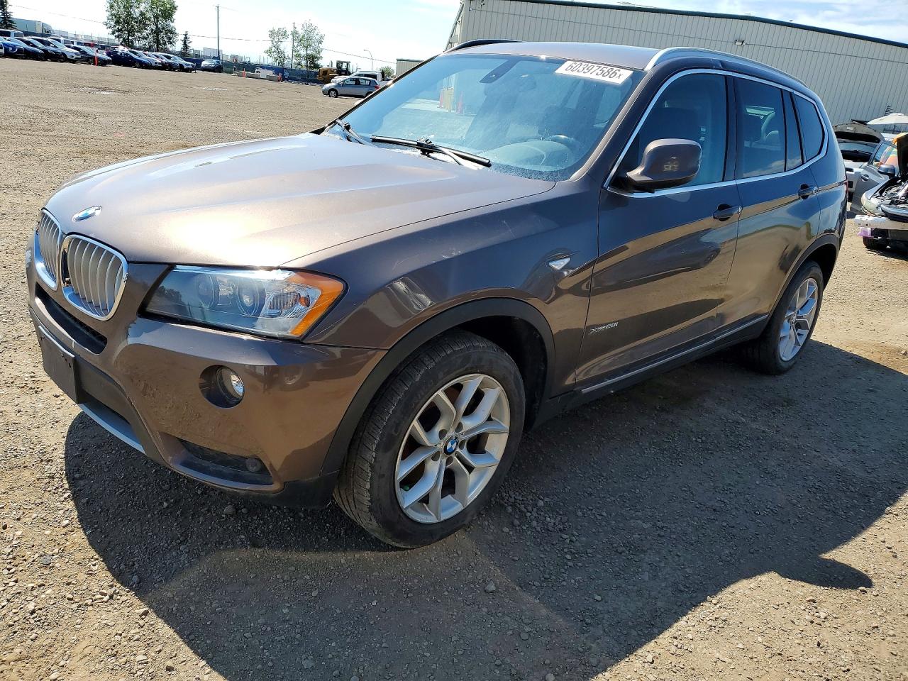2011 Bmw X3 Xdrive28i Brown vin: 5UXWX5C53BL701450