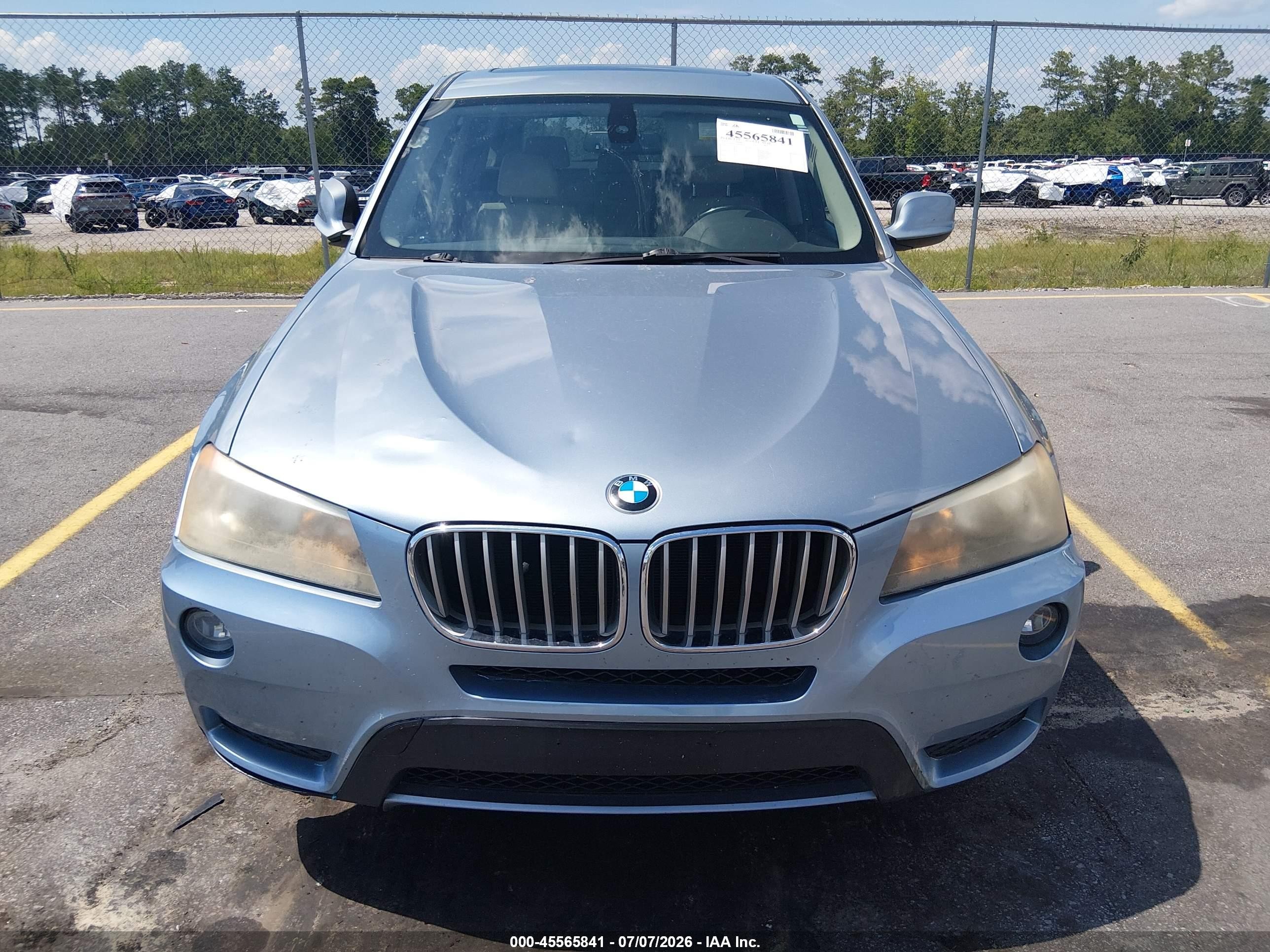 2011 Bmw X3 Xdrive28i Синий vin: 5UXWX5C53BL703554