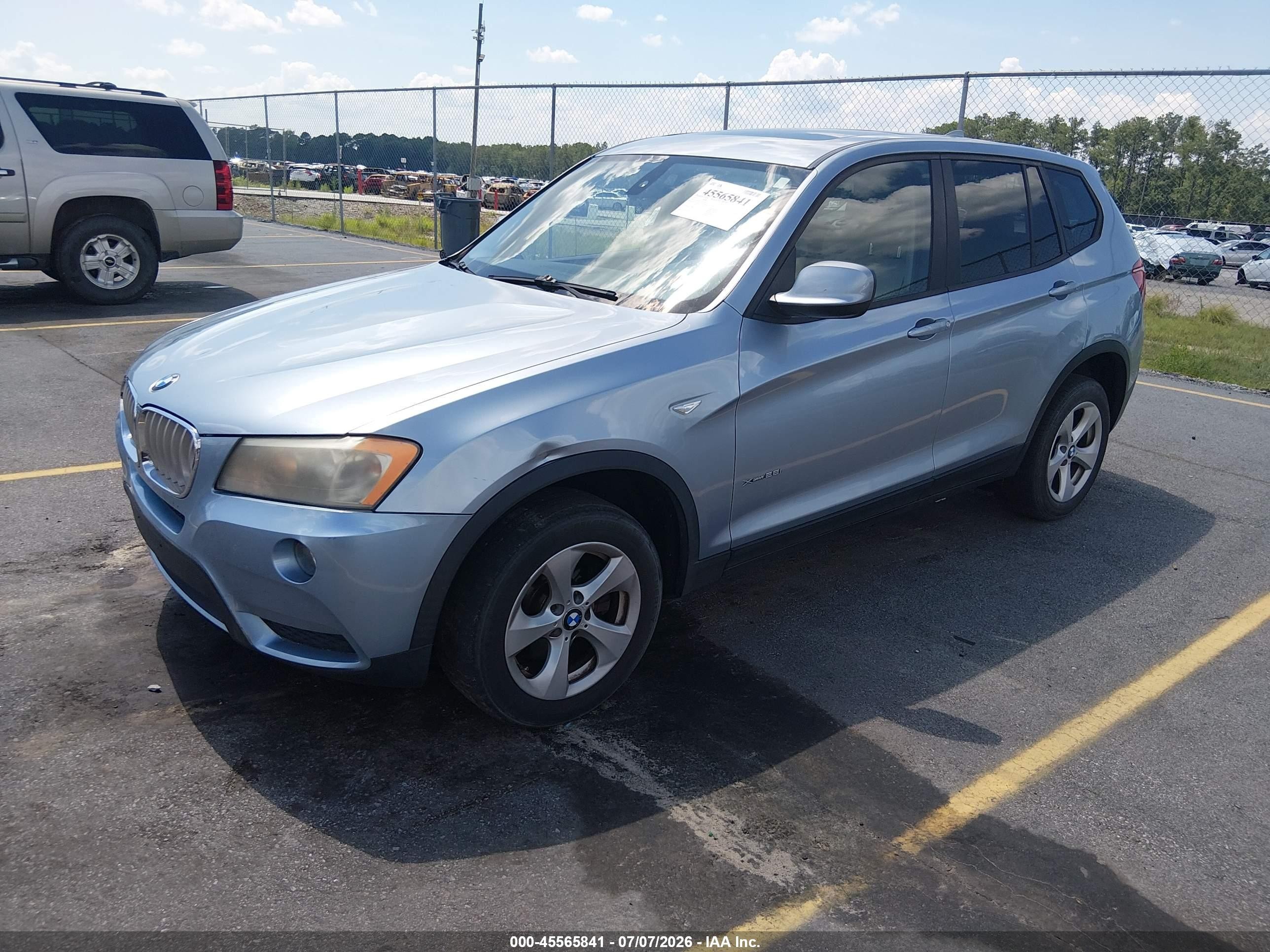 2011 Bmw X3 Xdrive28i Синий vin: 5UXWX5C53BL703554